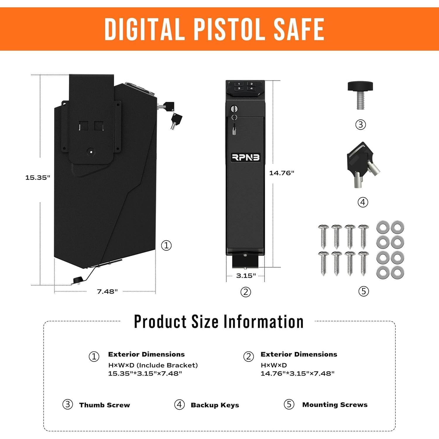 Caja Fuerte Montada RPNB con Huella Dactilar y Teclado