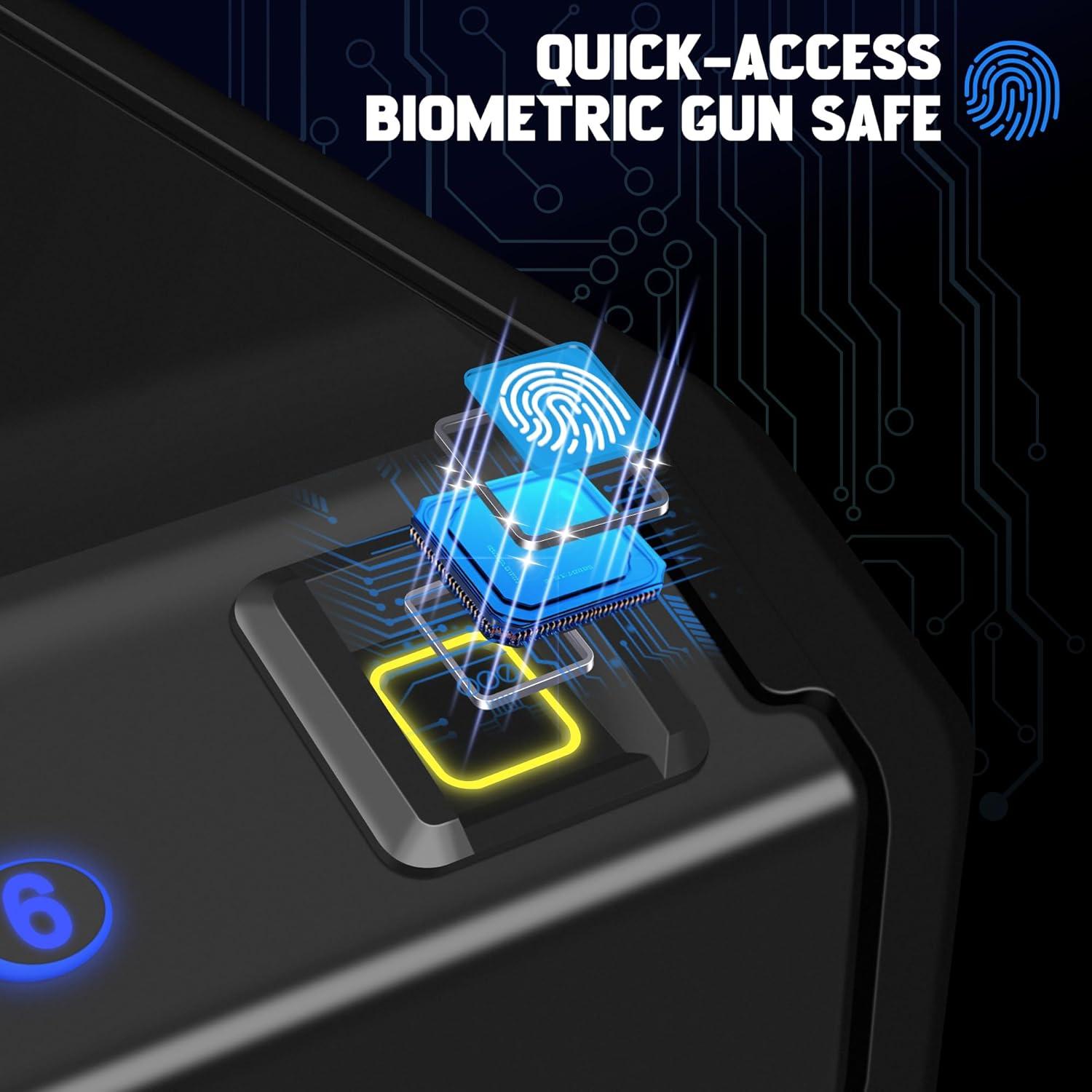 Caja Fuerte Biométrica StormRift para Armas 2 Pistolas Acceso Rápido