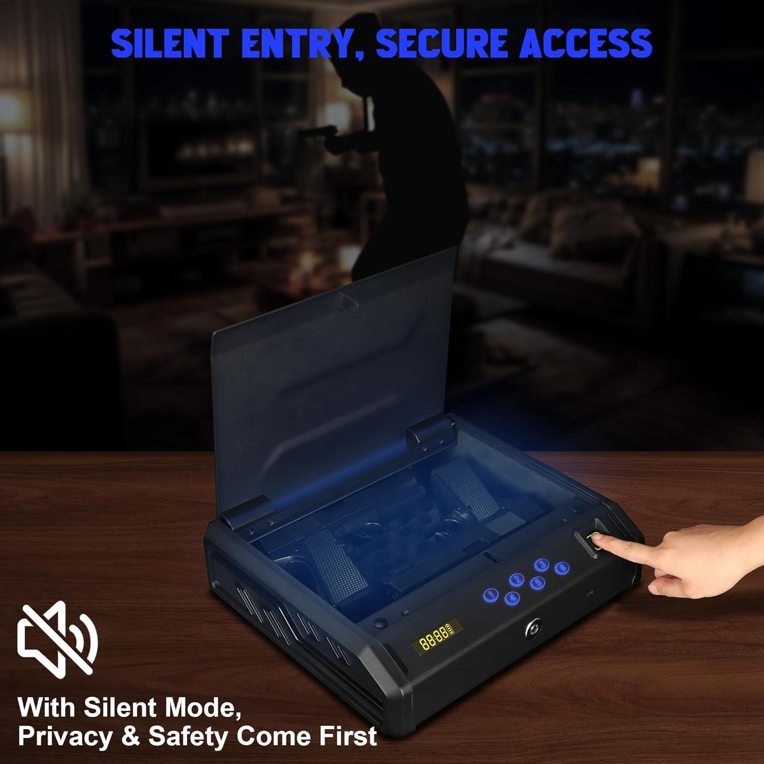 Caja Fuerte Biométrica StormRift para Armas 2 Pistolas Acceso Rápido