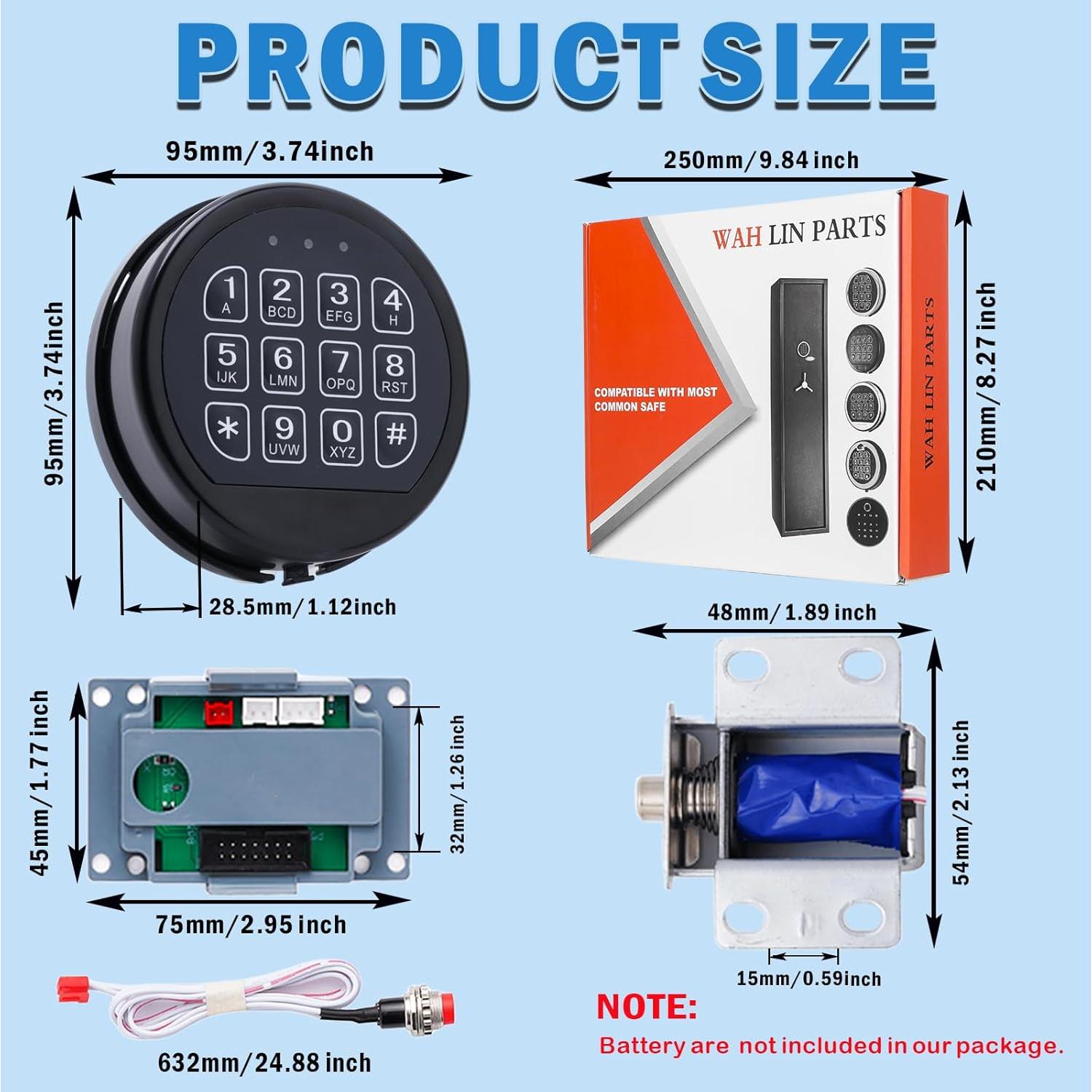 Cerradura Electrónica de Reemplazo WAH LIN PARTS para Caja Fuerte