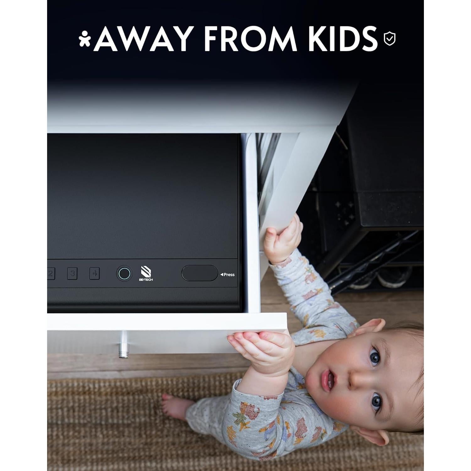 Caja Fuerte Biométrica BE-TECH con Sensor de Huellas 6.09kg