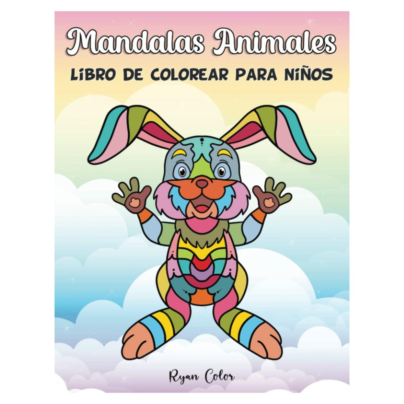 Mandalas Animales Libro de Colorear para Niños: Mandala Fácil de Animales para Niños de 4 a 8 Años, Dibujo para Colorear Simples y Creativas para Niñas y Niños (Spanish Edition)