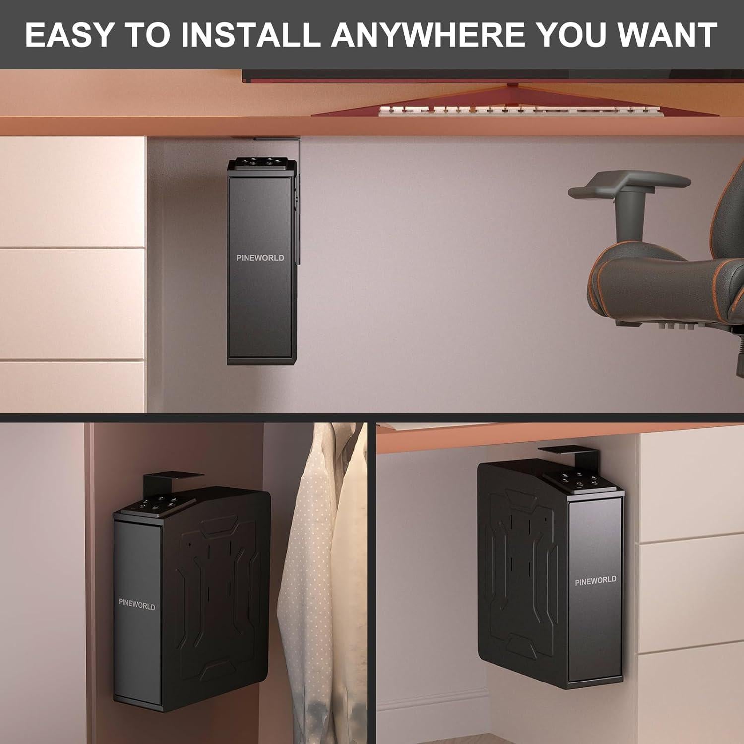 Caja Fuerte Biométrica PINEWORLD S3 para Pistola - Acceso Rápido