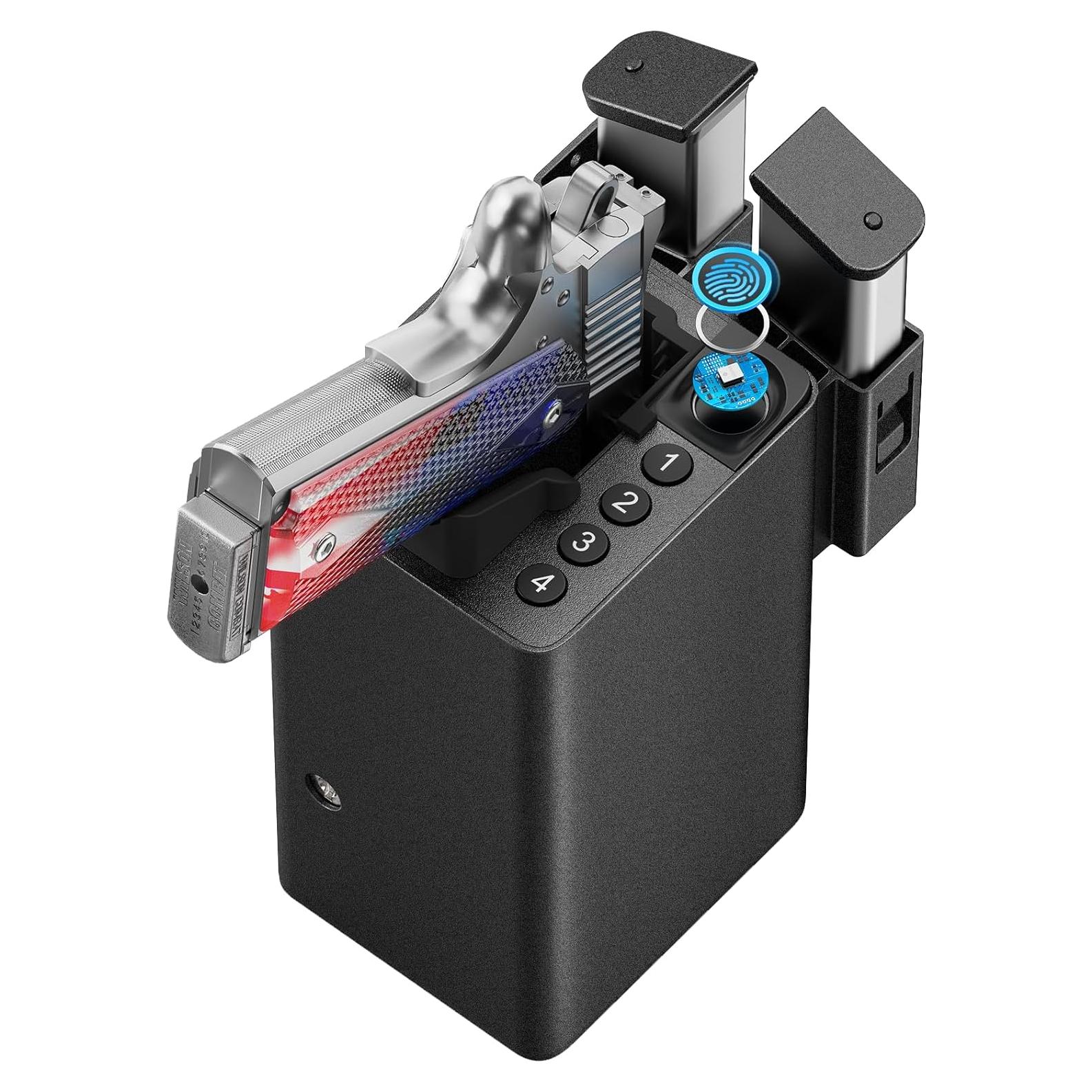 Caja Fuerte Biometrica ONNAIS para Pistolas - Acceso Rápido