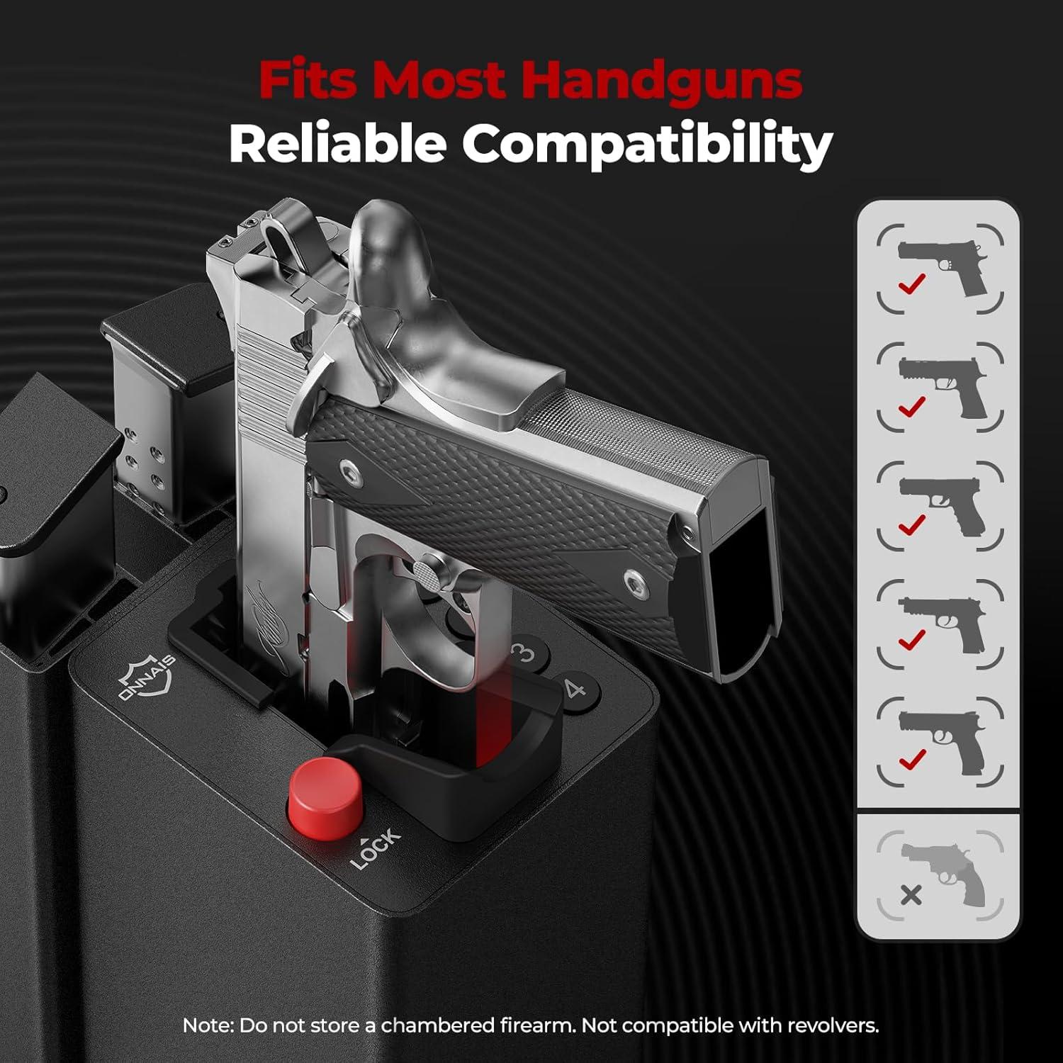 Caja Fuerte Biometrica ONNAIS para Pistolas - Acceso Rápido
