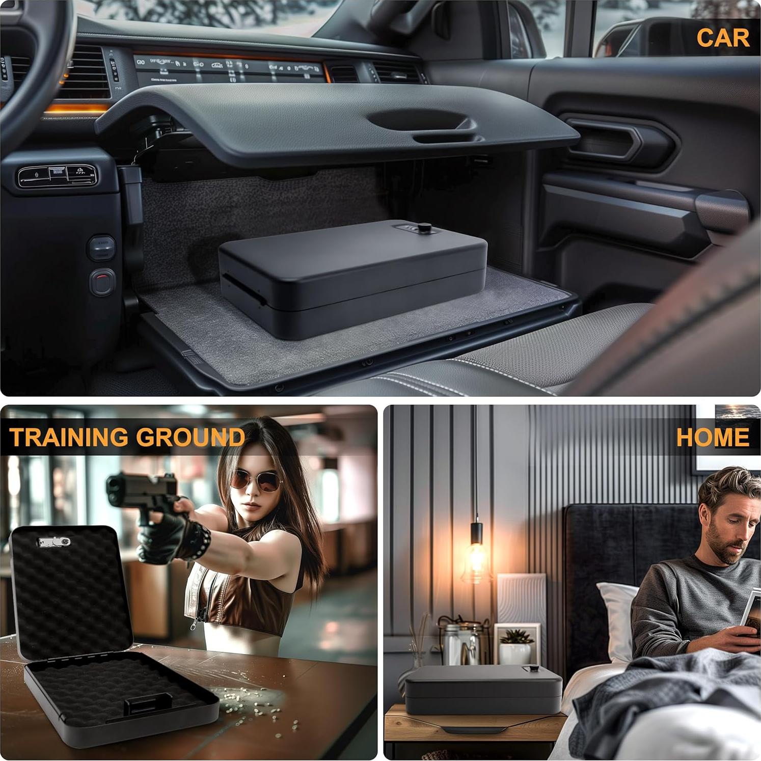 Caja Fuerte Portátil para Pistolas PACOLO Grande 29x19.6cm