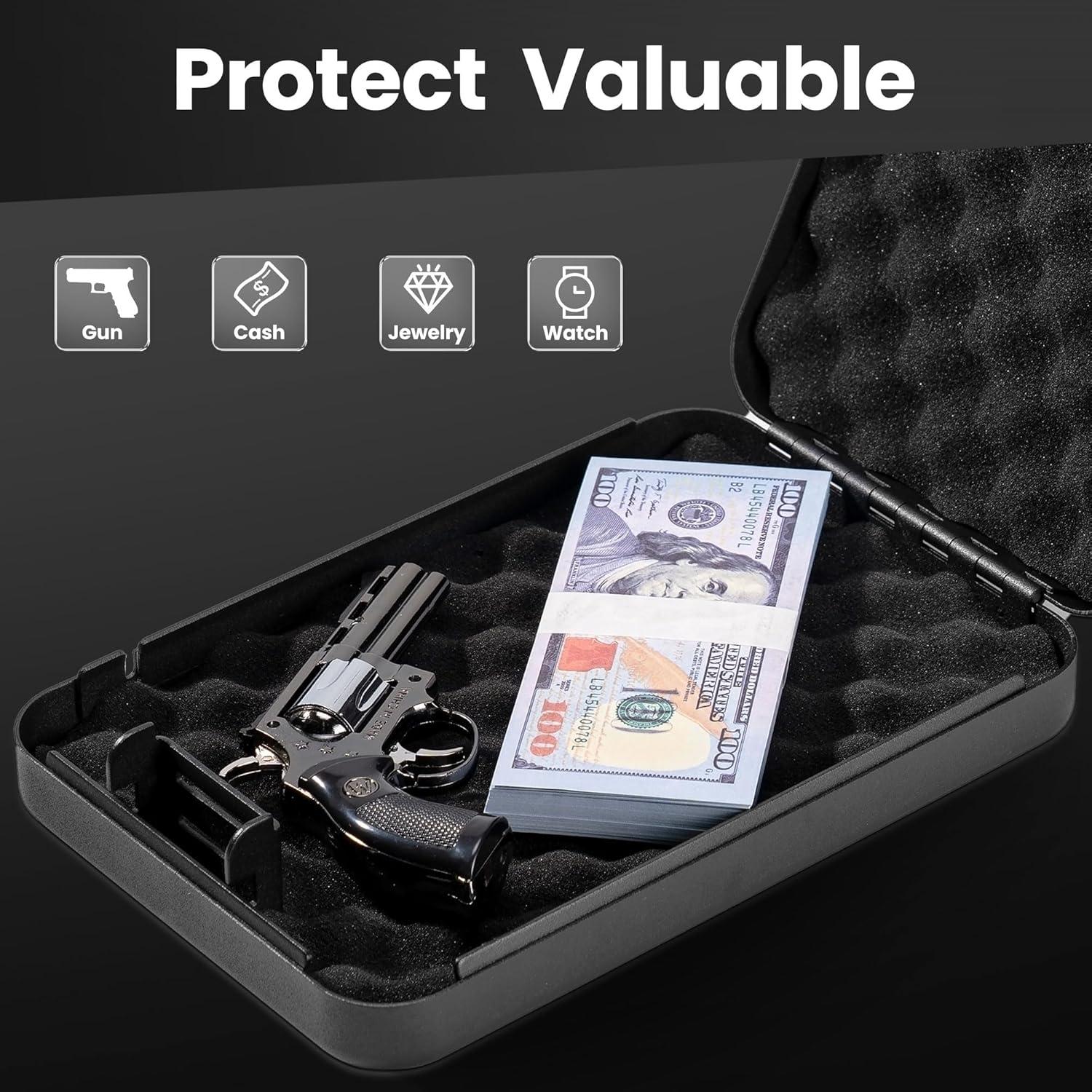 Caja Fuerte Portátil Sgorlds para Pistola y Objetos de Valor