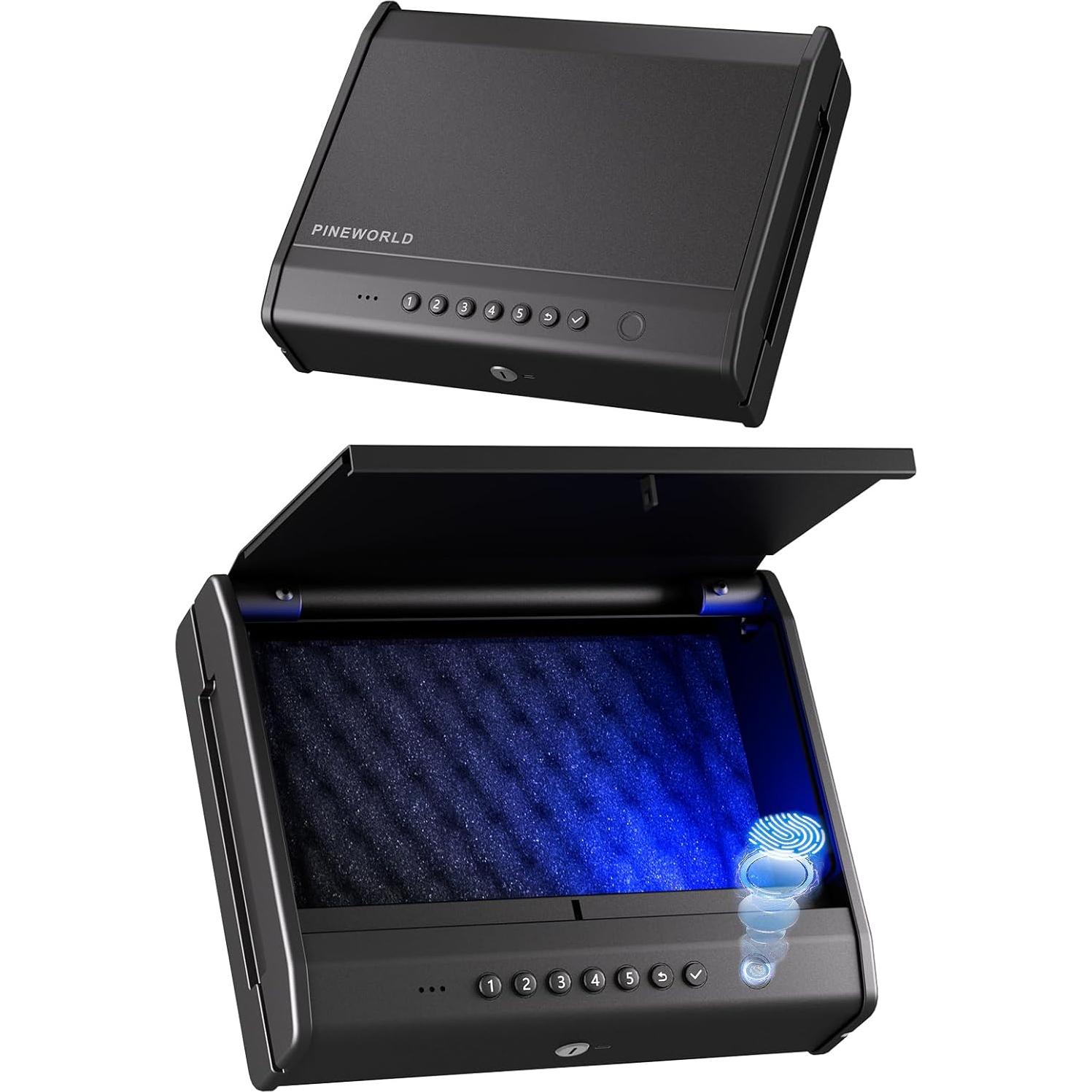 Caja Fuerte Biométrica PINEWORLD K7 para 2-3 Pistolas