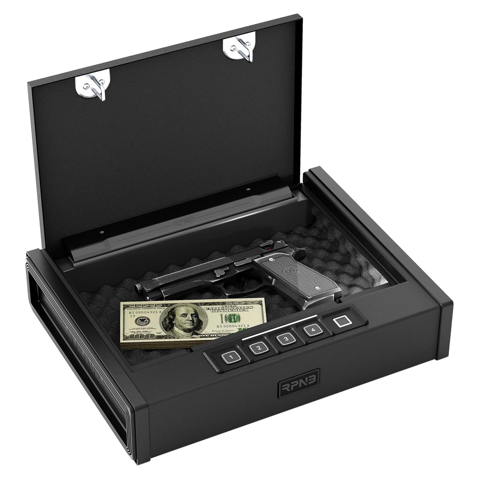 Caja Fuerte Biométrica RPNB RP2005 para 2 Pistolas con Huella Dactilar