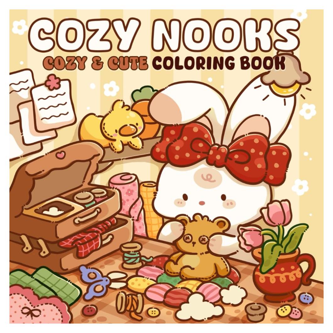 Cozy Nooks: A Soothing Coloring Book for Adults and Teens Featuring Warm Nooks for Relaxation and Stress Relief