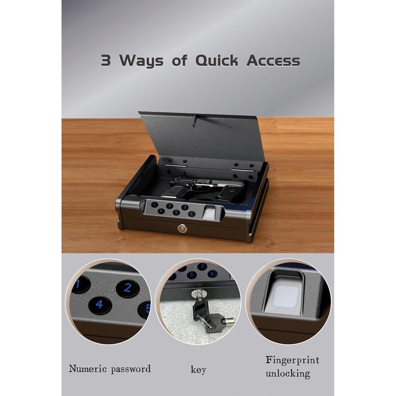 Caja Fuerte Biométrica para Armas Genérica SXZY132 - 2 Pistolas