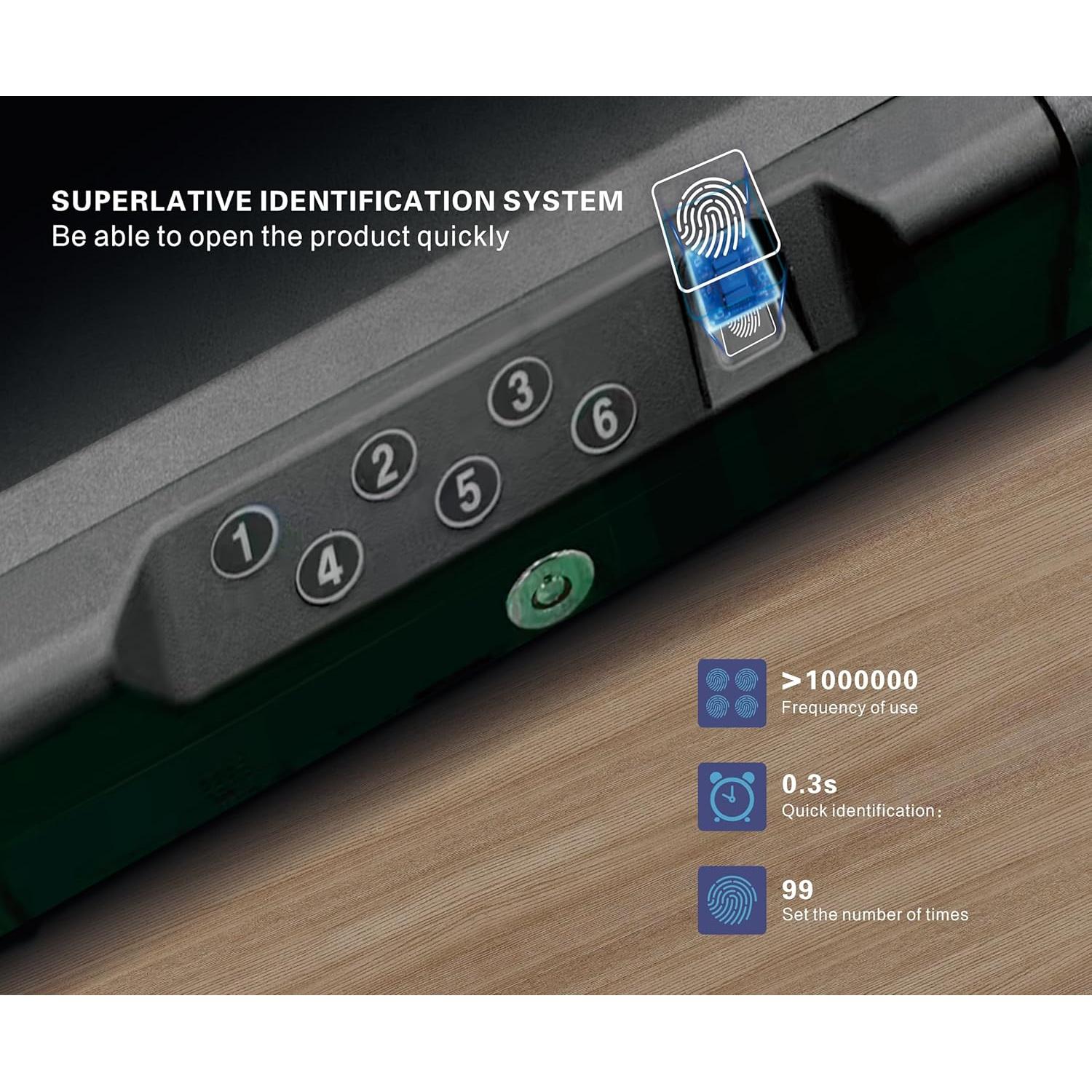 Caja Fuerte Biométrica para Armas Genérica SXZY132 - 2 Pistolas