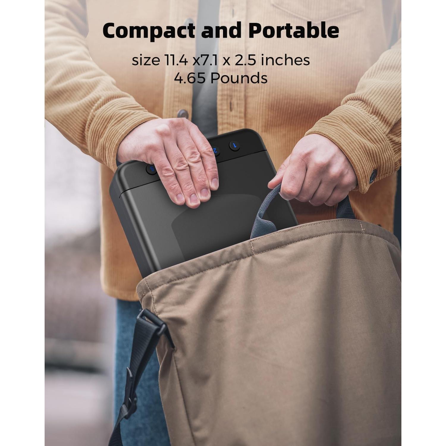 Caja Fuerte Portátil HOLEWOR para Pistolas 29x18x6.4cm