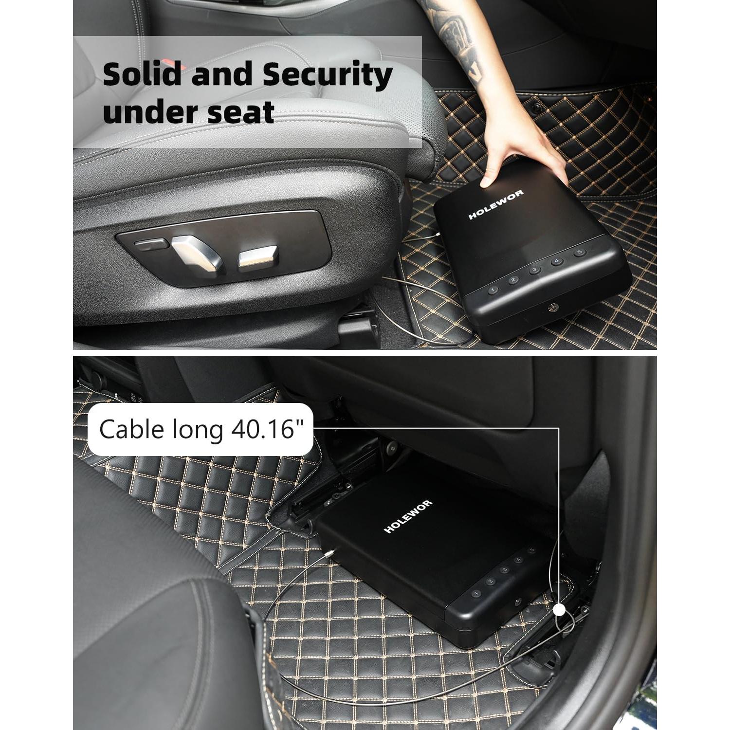 Caja Fuerte Portátil HOLEWOR para Pistolas 29x18x6.4cm