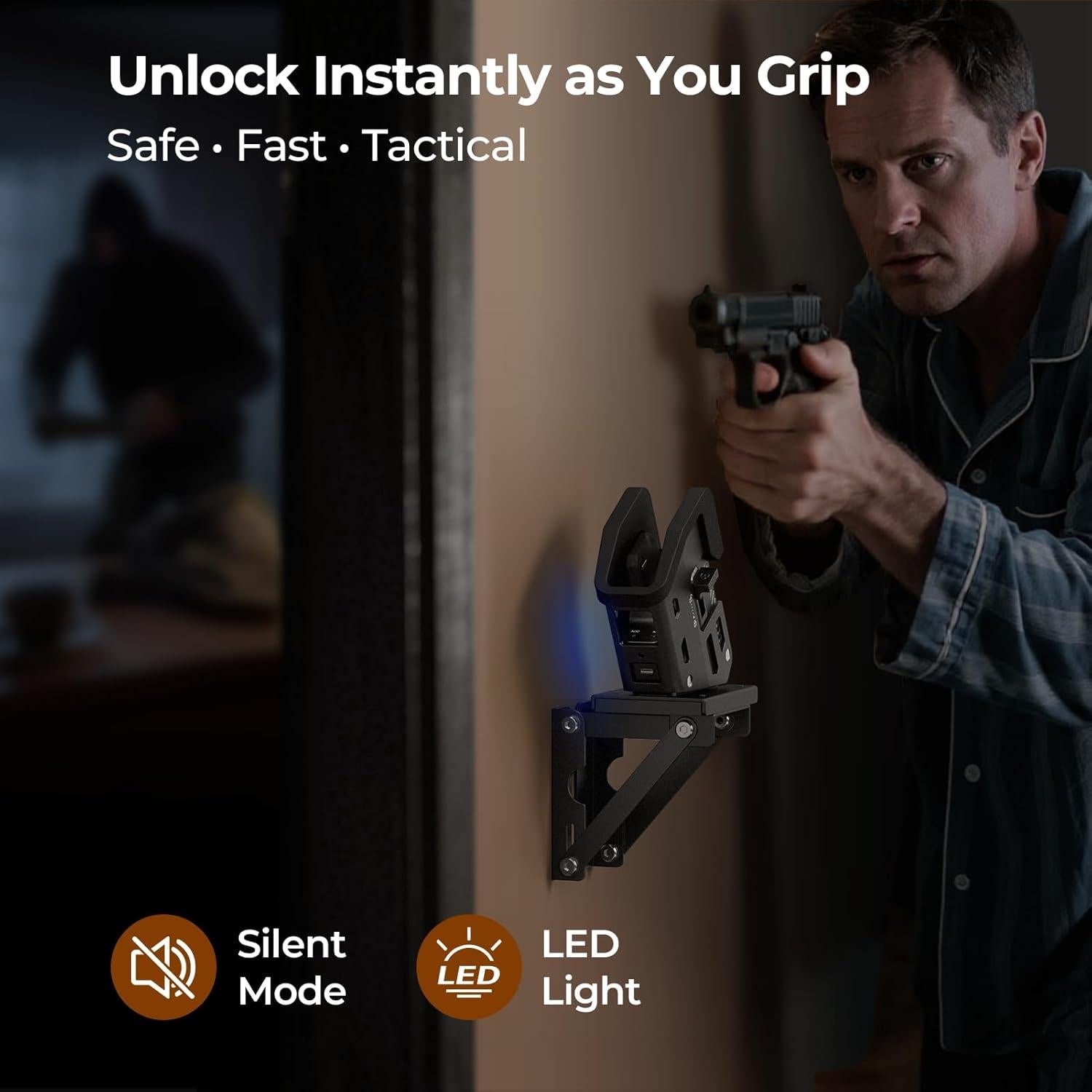 Caja Fuerte Biométrica ONNAIS para Pistolas - Montaje en Pared