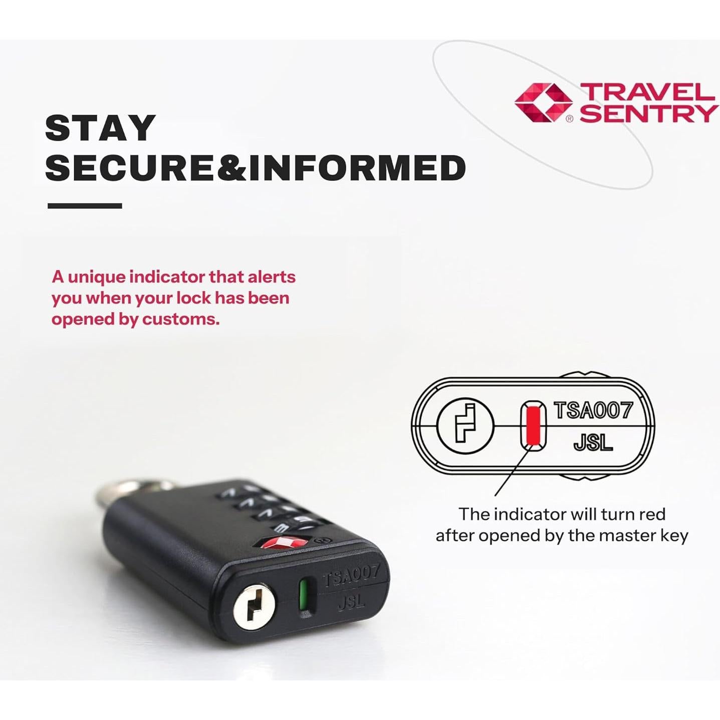 Candado TSA UP Security Verde 4 Dígitos para Equipaje