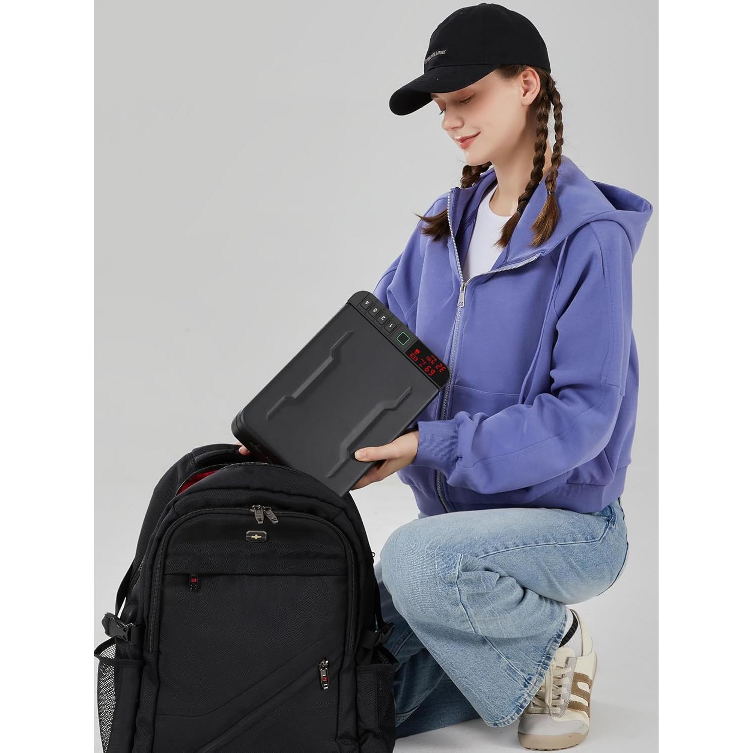 Caja Fuerte Portátil Z ZLJUAN para Pistolas Biométrica 2.27 kg