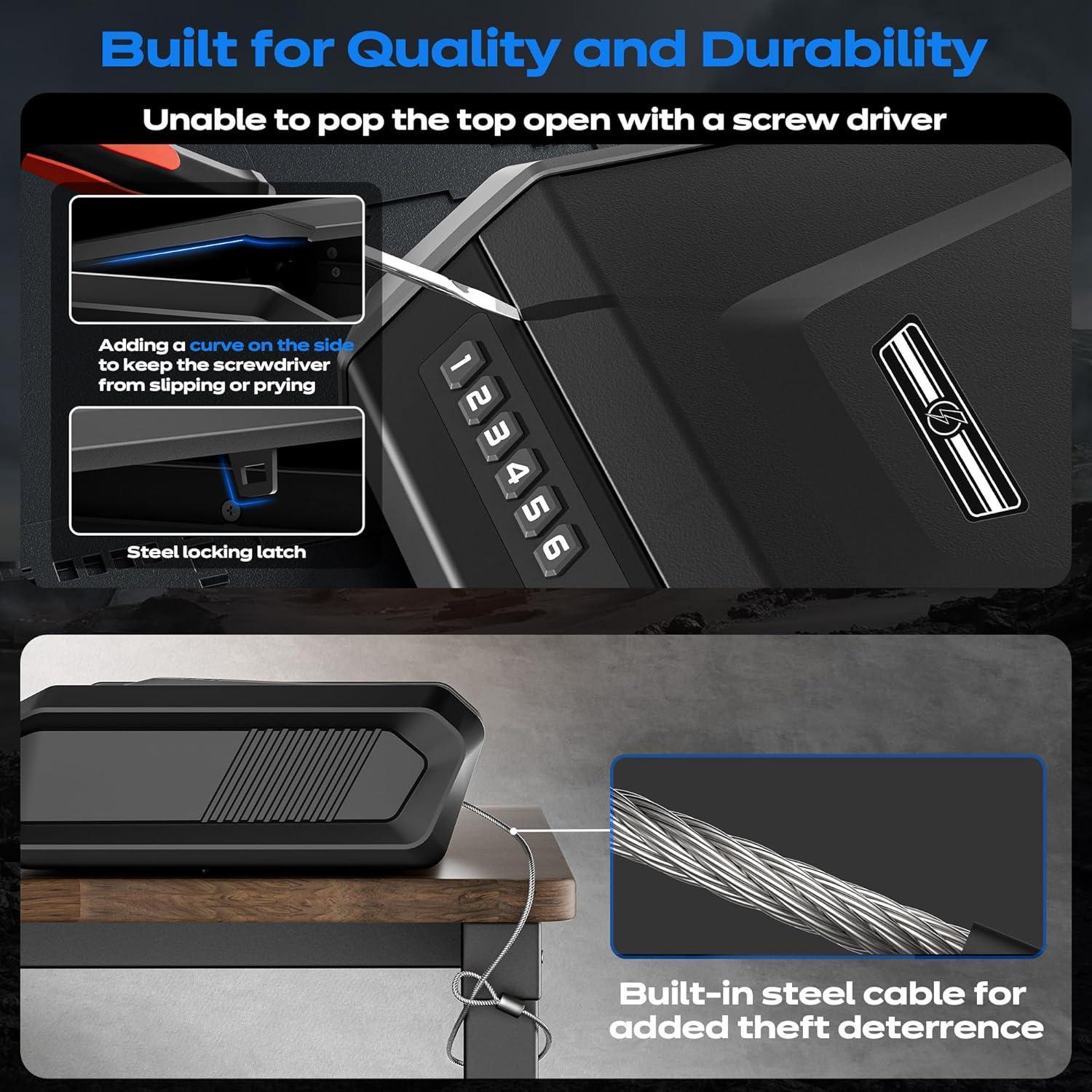 Caja Fuerte Biométrica TOPMEDA GS201 para 2-4 Pistolas