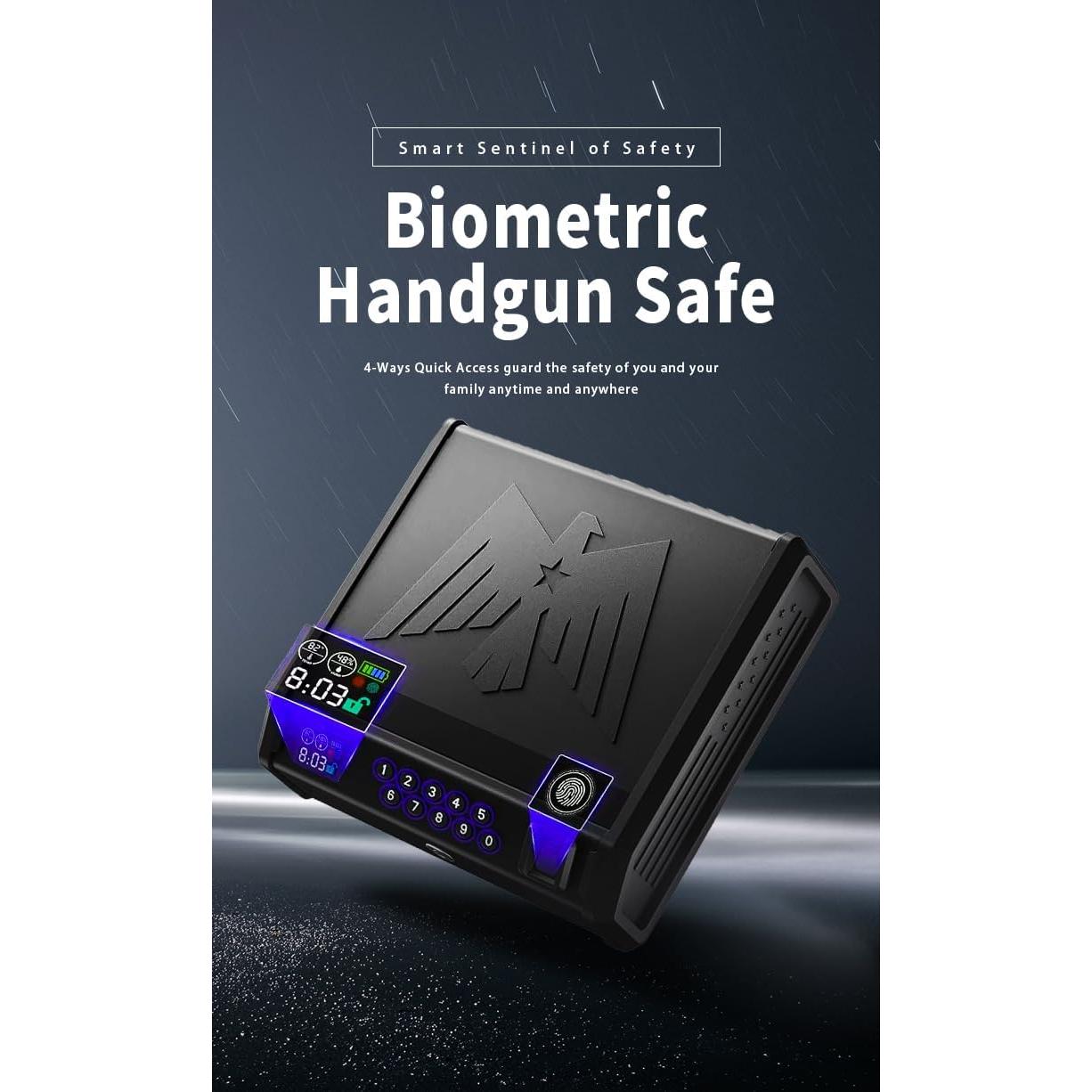 Caja Fuerte Biométrica Genérico 3 Métodos Desbloqueo 3.4 kg