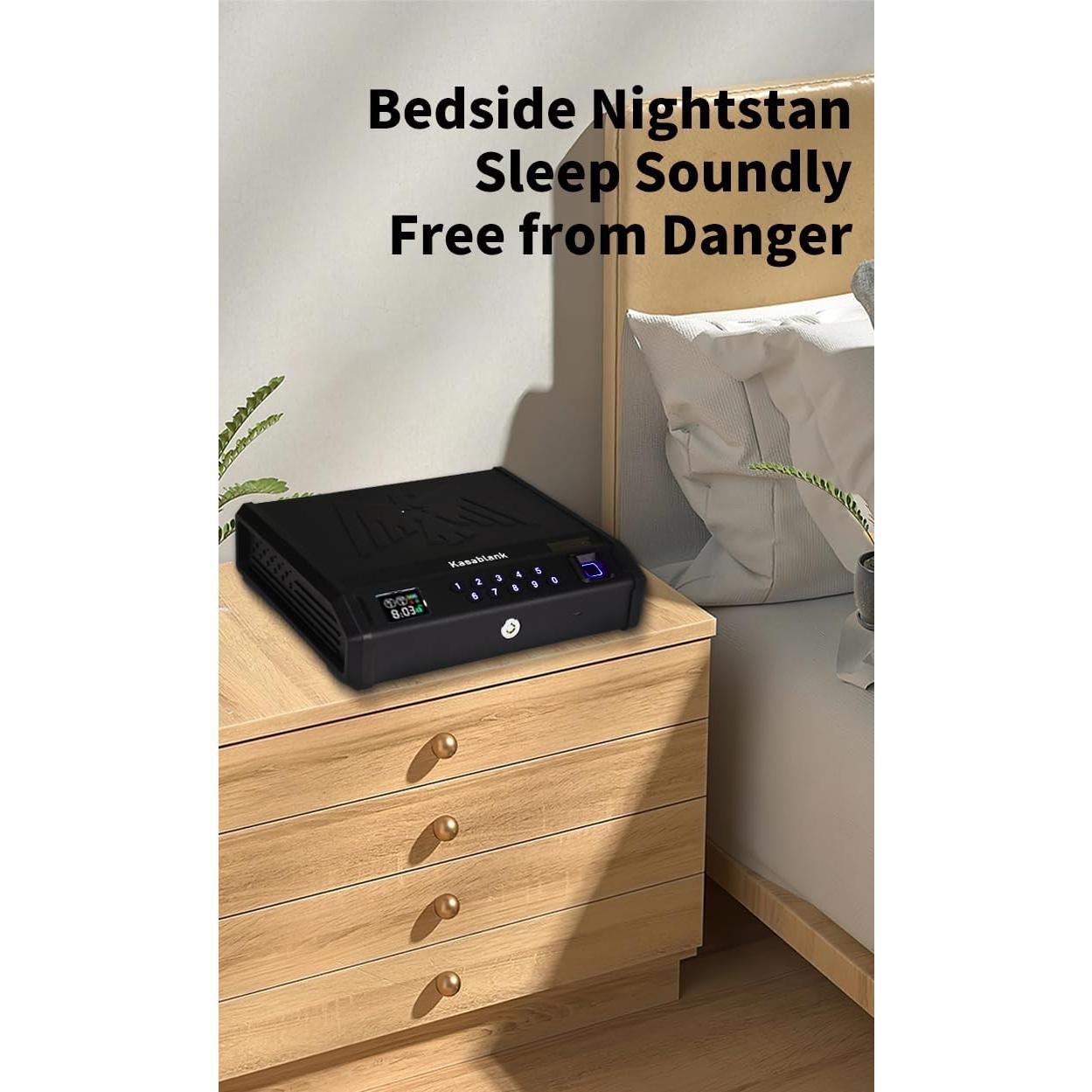 Caja Fuerte Biométrica Genérico 3 Métodos Desbloqueo 3.4 kg