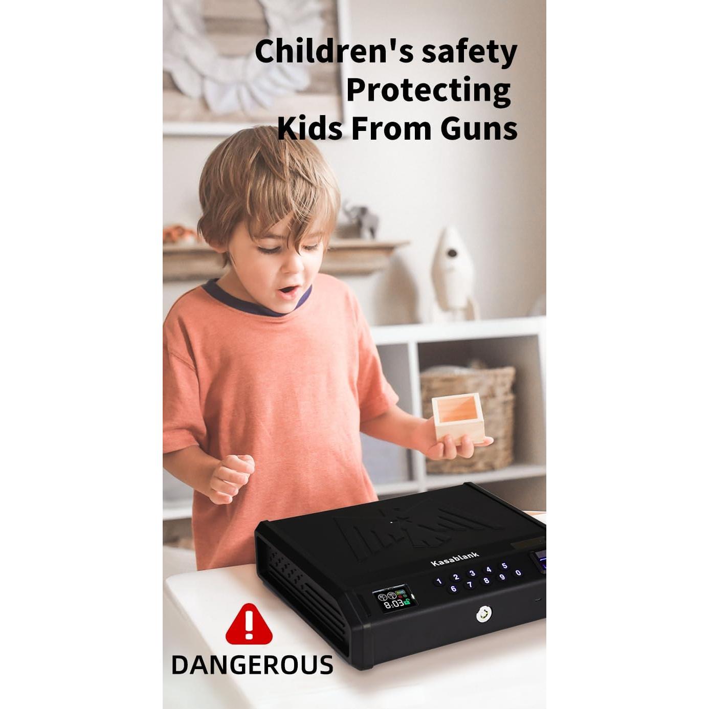 Caja Fuerte Biométrica Genérico 3 Métodos Desbloqueo 3.4 kg