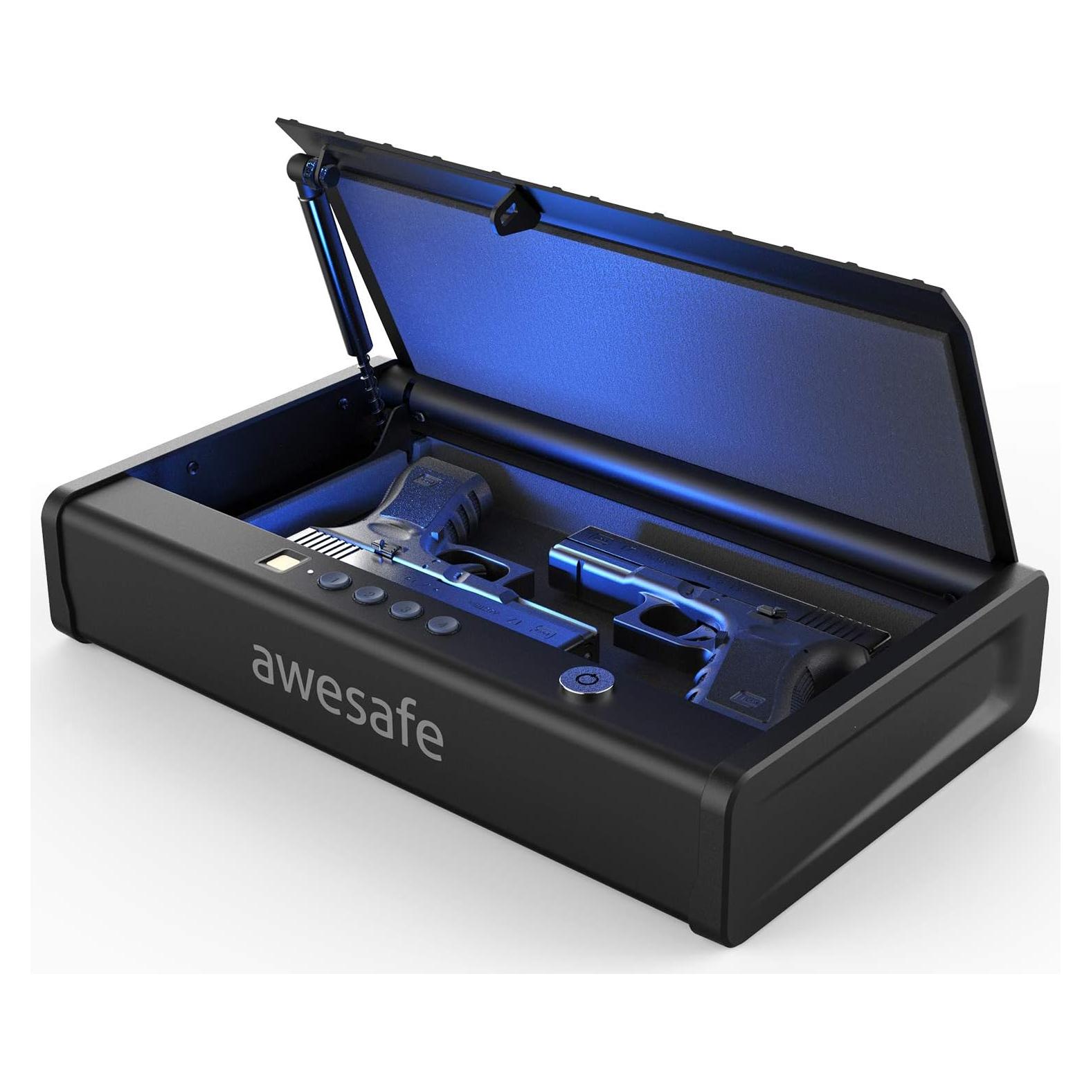 Caja Fuerte Biométrica Awesafe GF04XL para 2 Pistolas