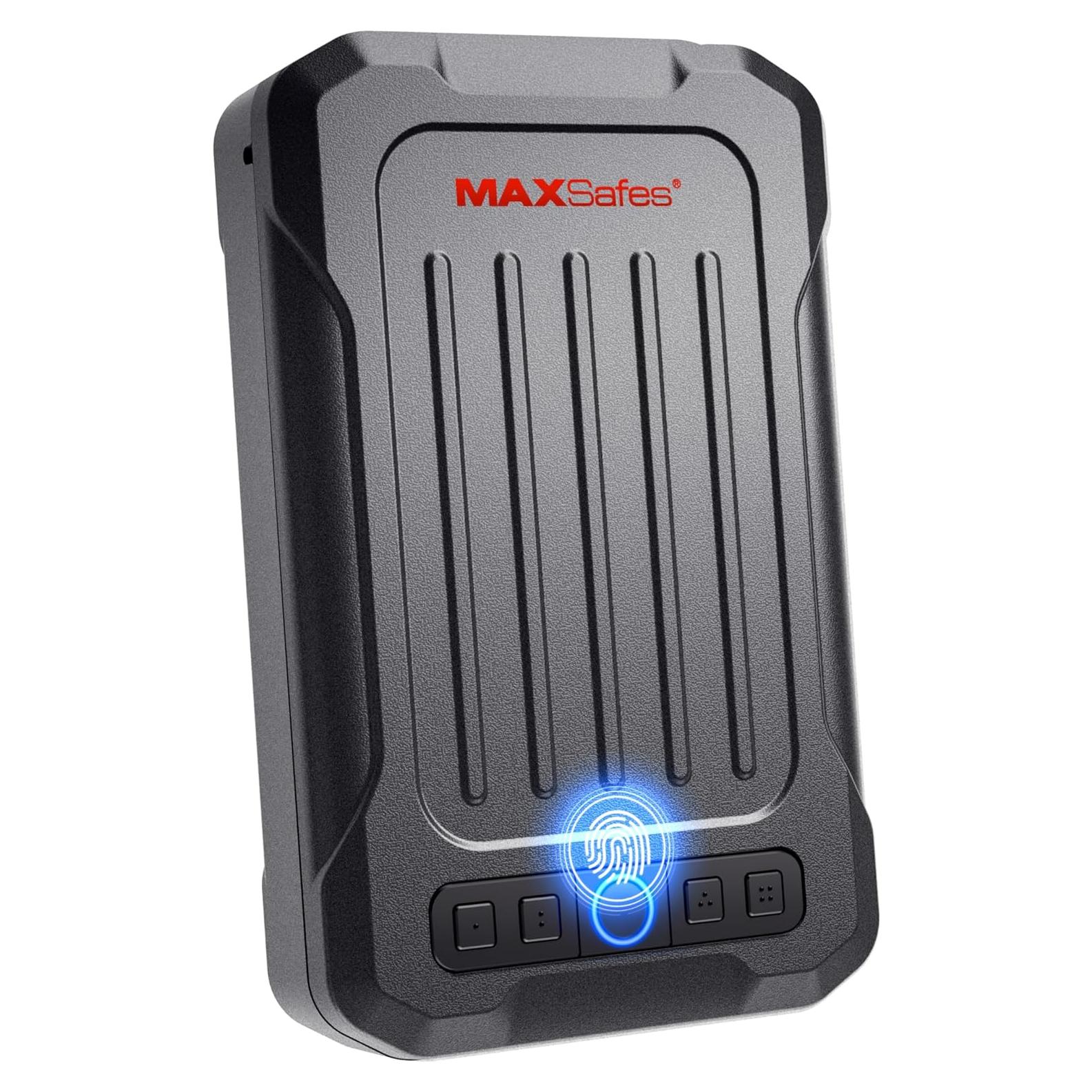 Caja Fuerte Portátil MAXSafes Biométrica para Pistolas 20002-SF