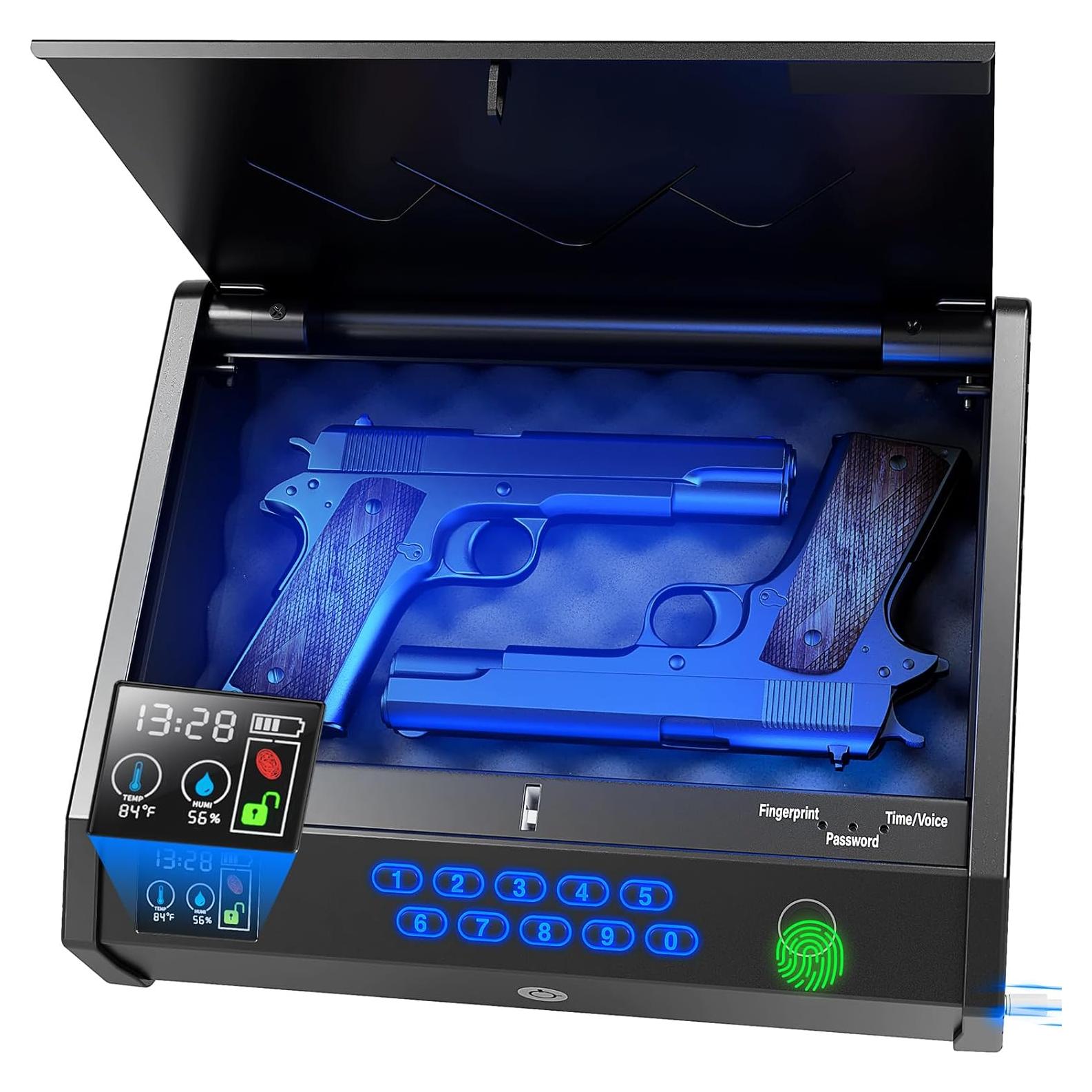 Caja de Armas Biométrica Movgul con Pantalla LCD y USB-C