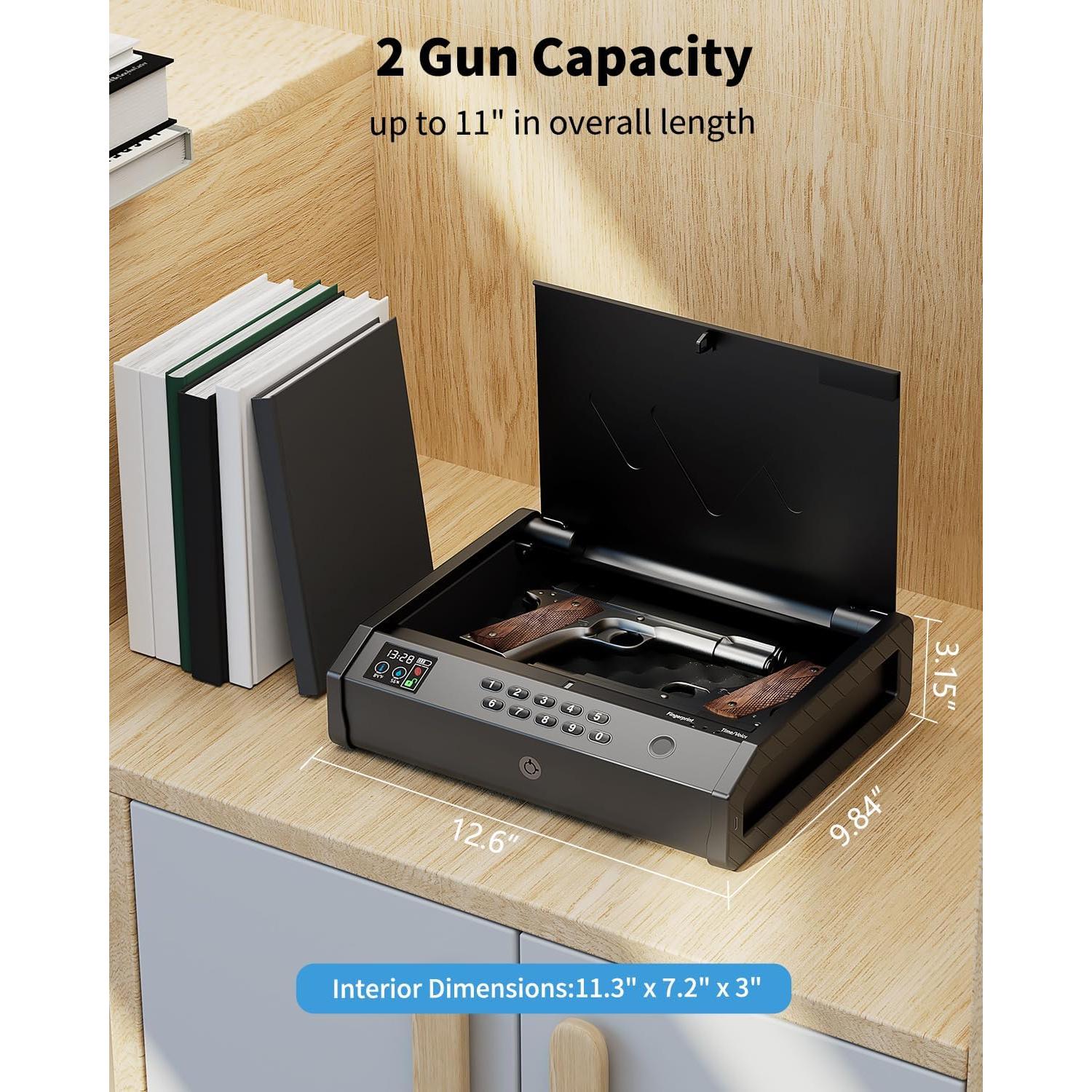 Caja de Armas Biométrica Movgul con Pantalla LCD y USB-C
