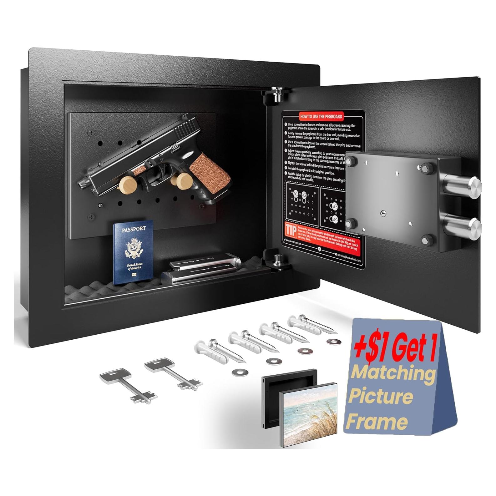 Caja Fuerte Oculta en Pared KornerBatl 40.64 cm Antirrobo