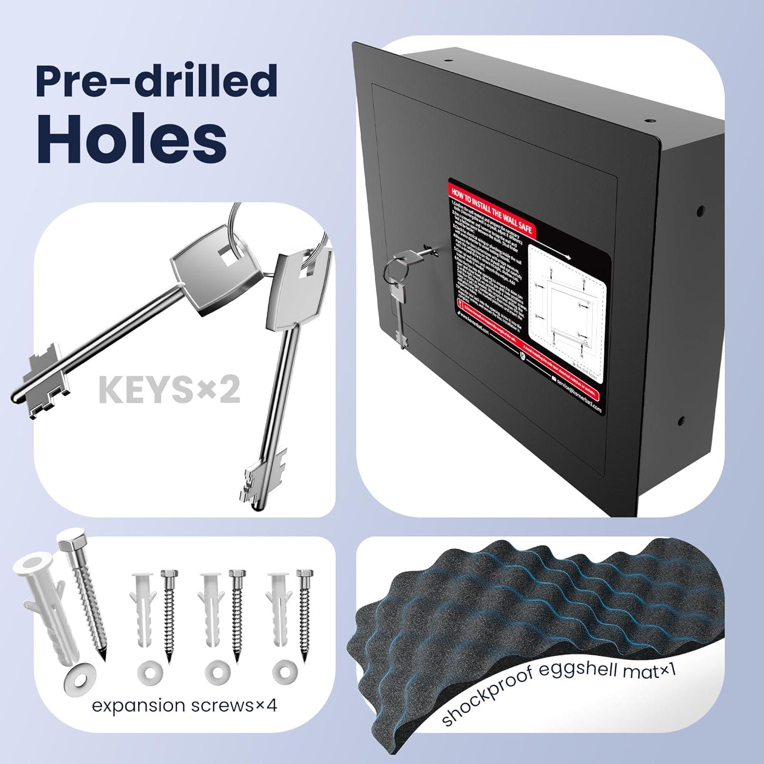 Caja Fuerte Oculta en Pared KornerBatl 40.64 cm Antirrobo