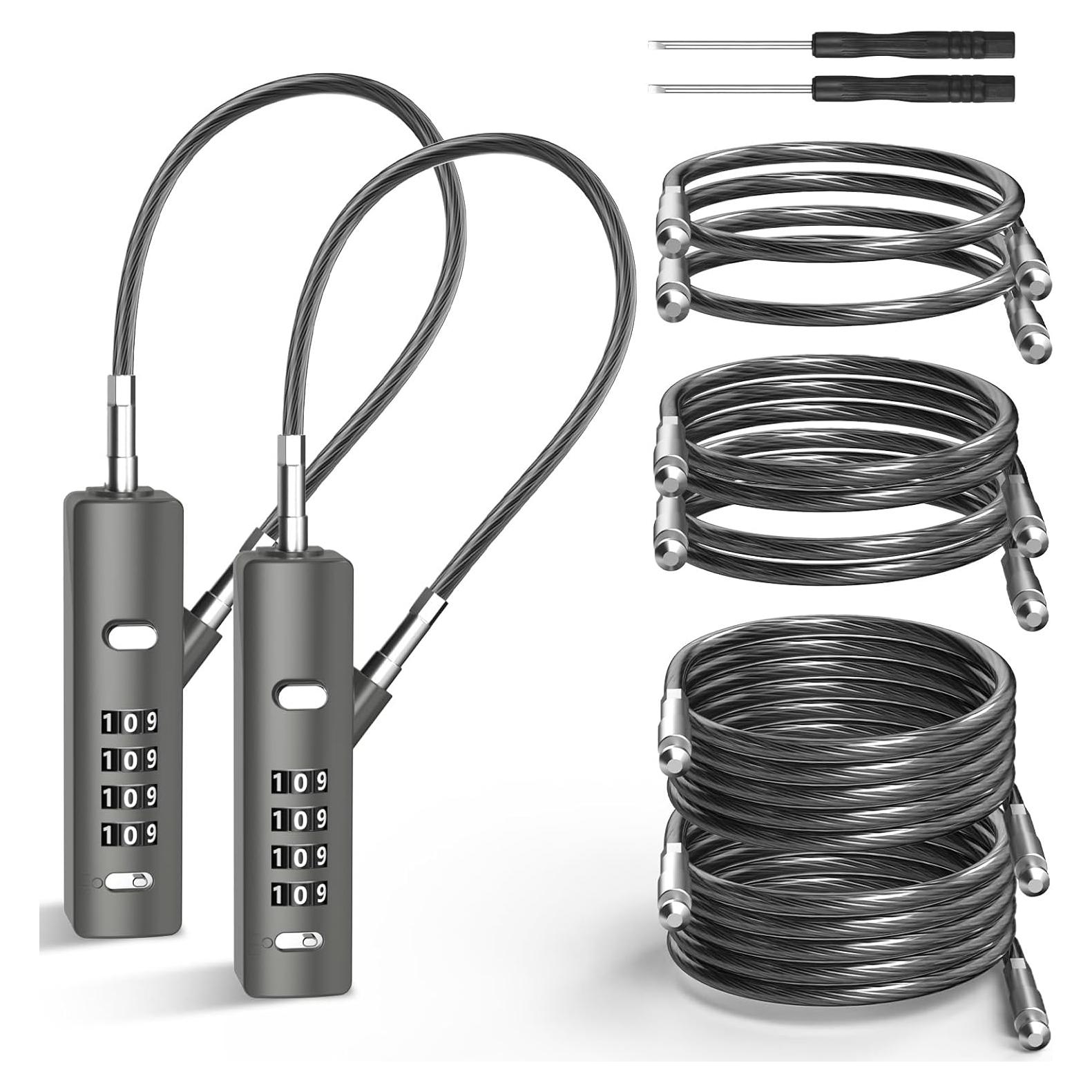 Candado de Combinación I-EASYDWW 4 Dígitos con 3 Cables 23-120 cm