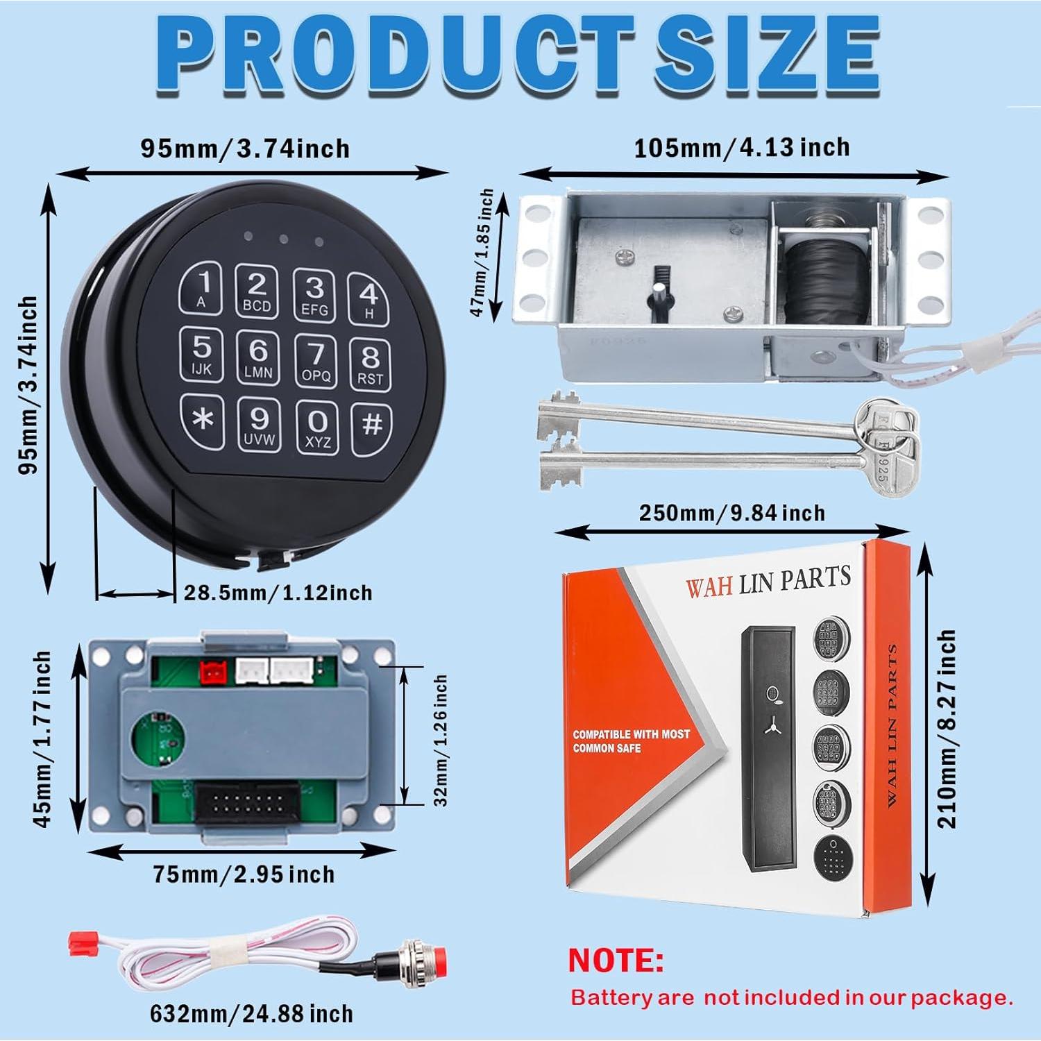 Cerradura Electrónica de Teclado WAH LIN PARTS para Caja Fuerte