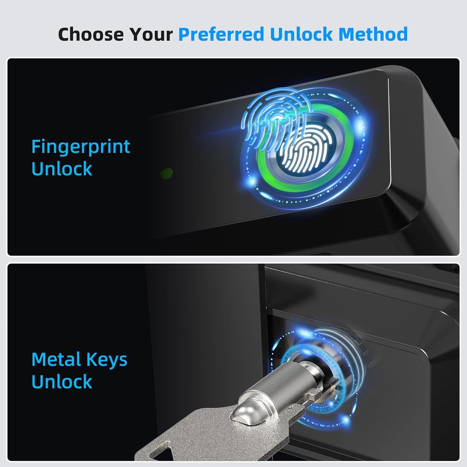 Bloqueo de Gatillo Biométrico KENRONE - Huella Digital y Llave