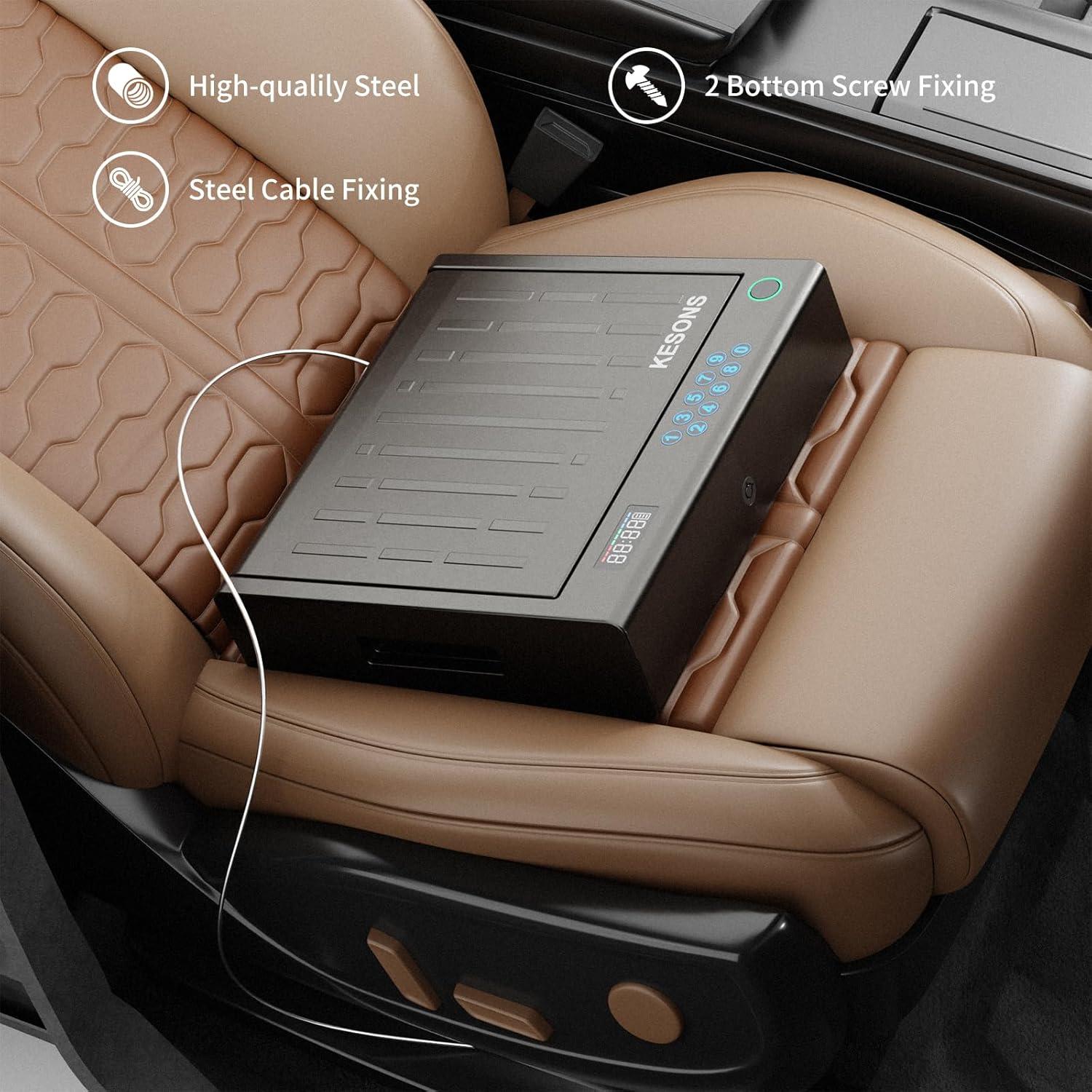 Caja Fuerte Biométrica KESONS para Pistolas - Acceso Rápido