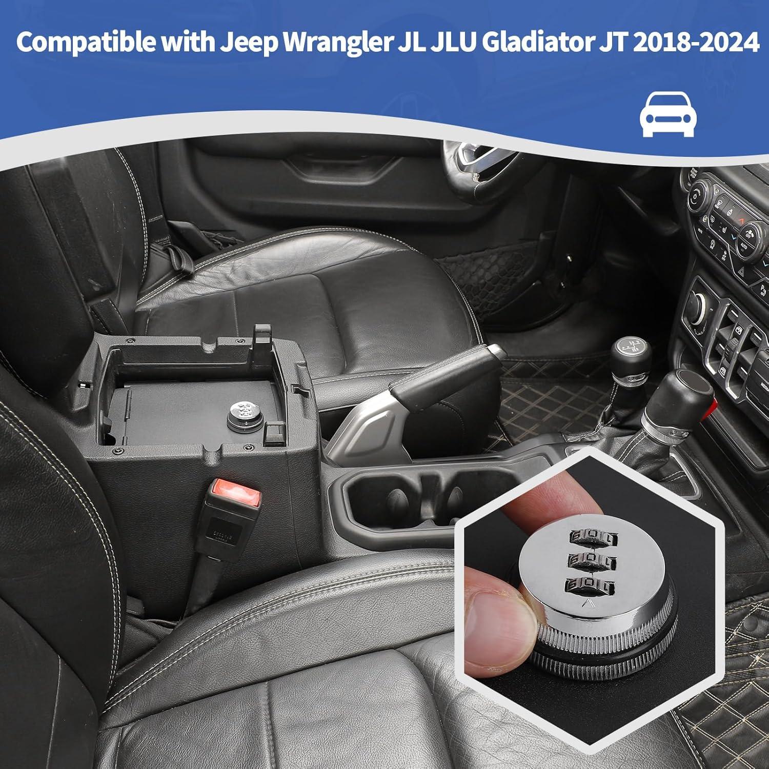 Caja de Seguridad Organizador de Consola Central RT-TCZ para Jeep Wrangler JL/JLU 2018-2025