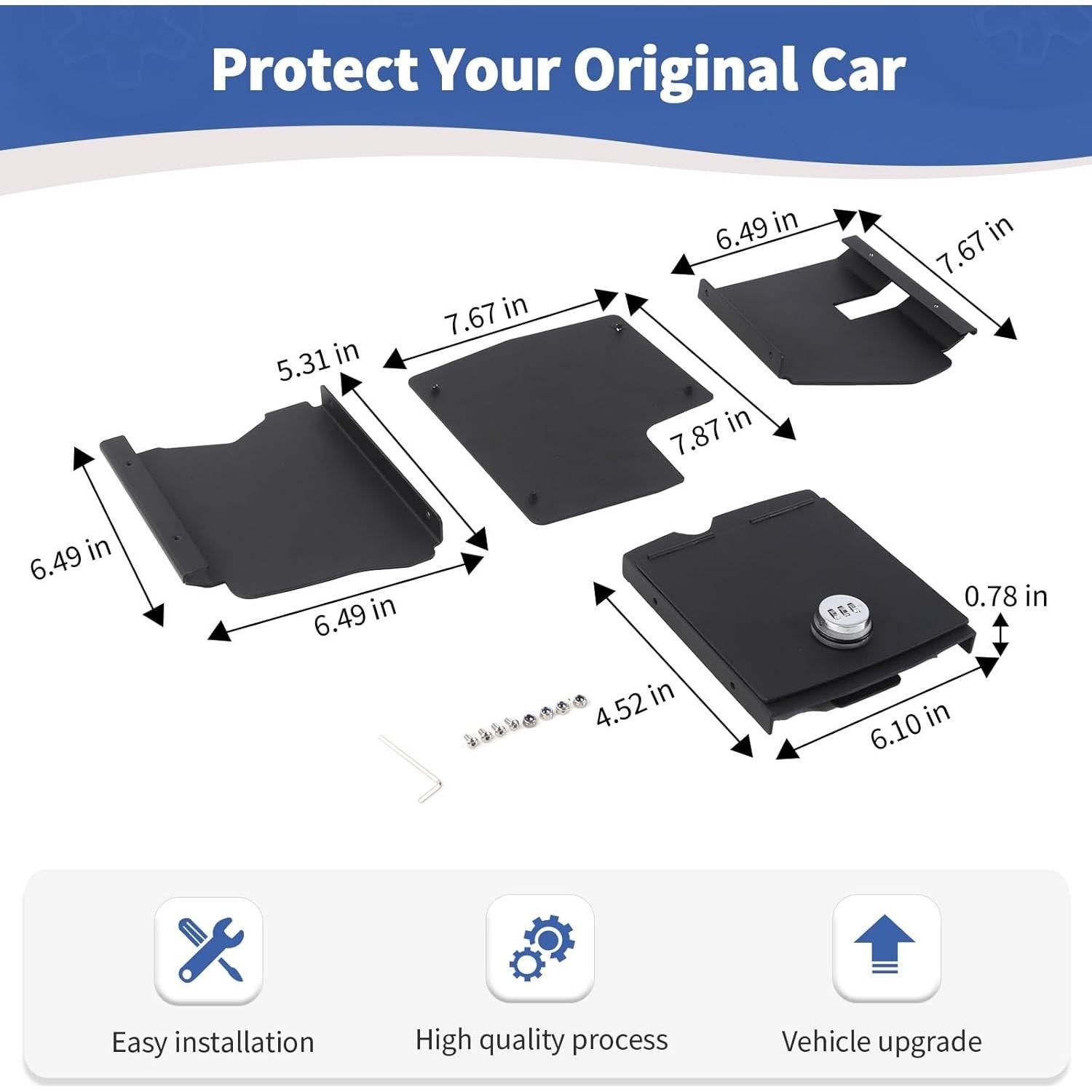 Caja de Seguridad Organizador de Consola Central RT-TCZ para Jeep Wrangler JL/JLU 2018-2025