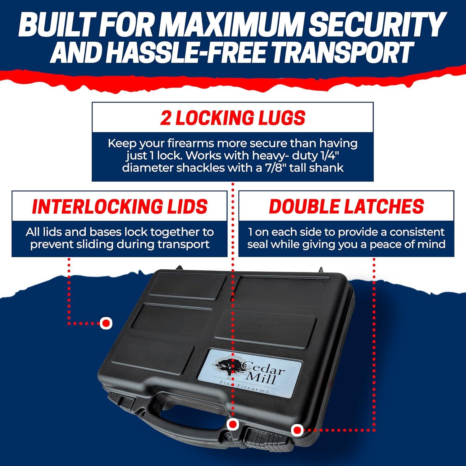 Funda Dura para Pistola Cedar Mill Fine Firearms 31x26cm