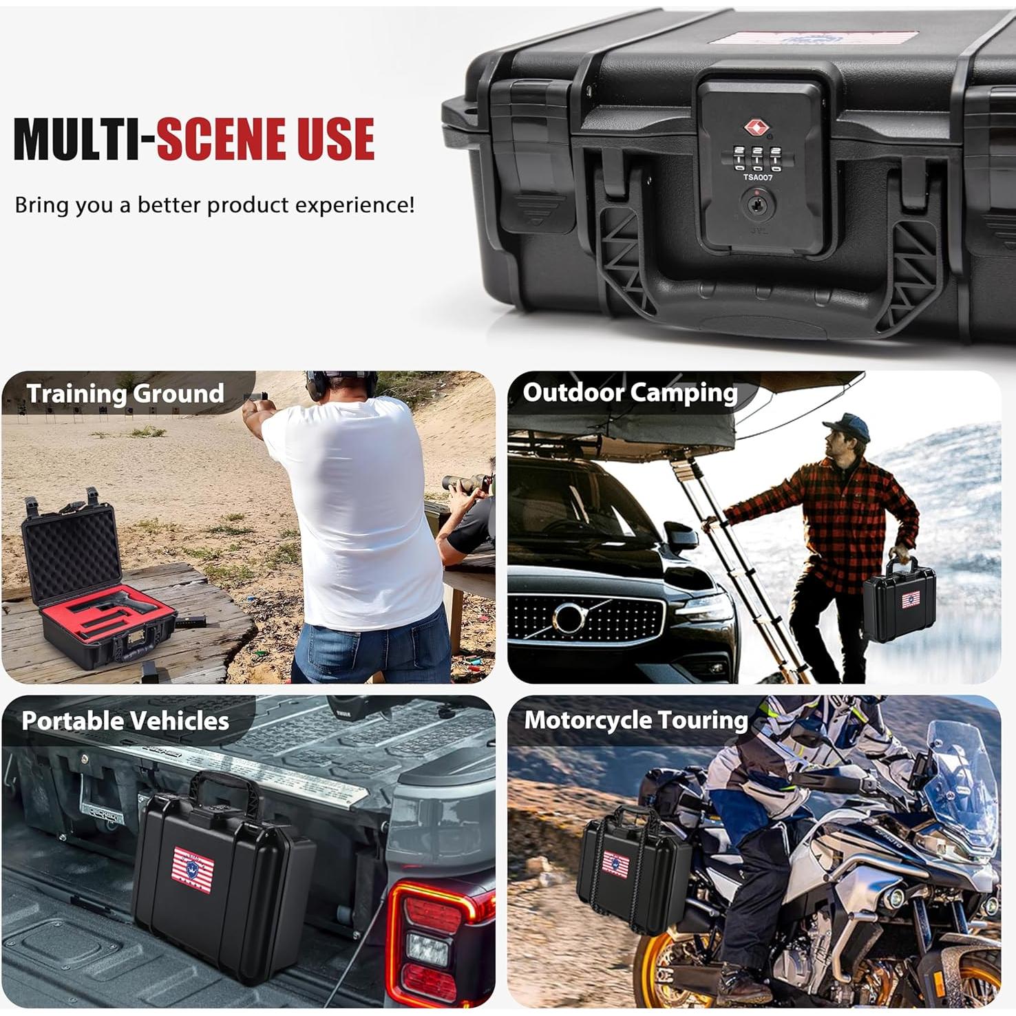 Funda TSA para pistola Kinghardcase impermeable 29.2x24.1cm