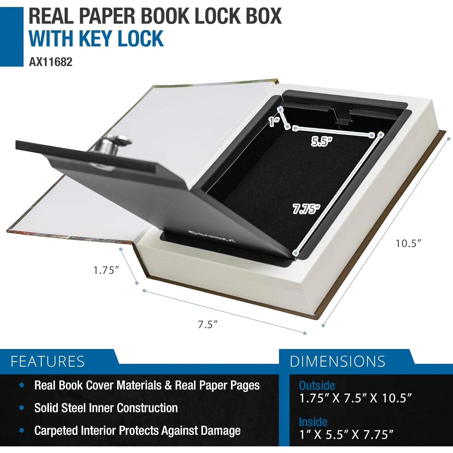 Caja Fuerte Oculta en Libro Barska - Seguridad con Llave