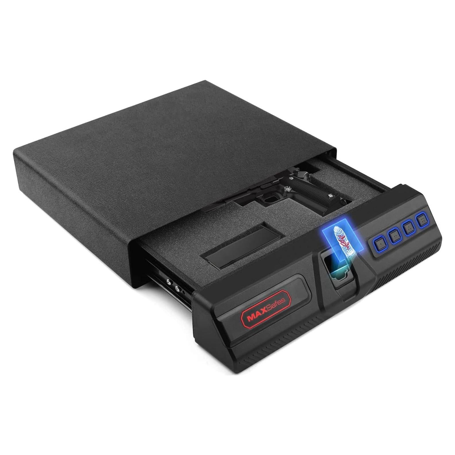 Caja Fuerte Biométrica MAXSafes para 2 Pistolas - Escritorio Bajo