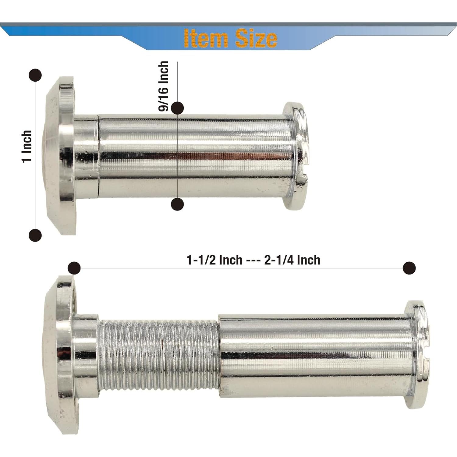 Visor de Mirilla de Puerta 180 Grados TB-SENROCA Cromo Brillante