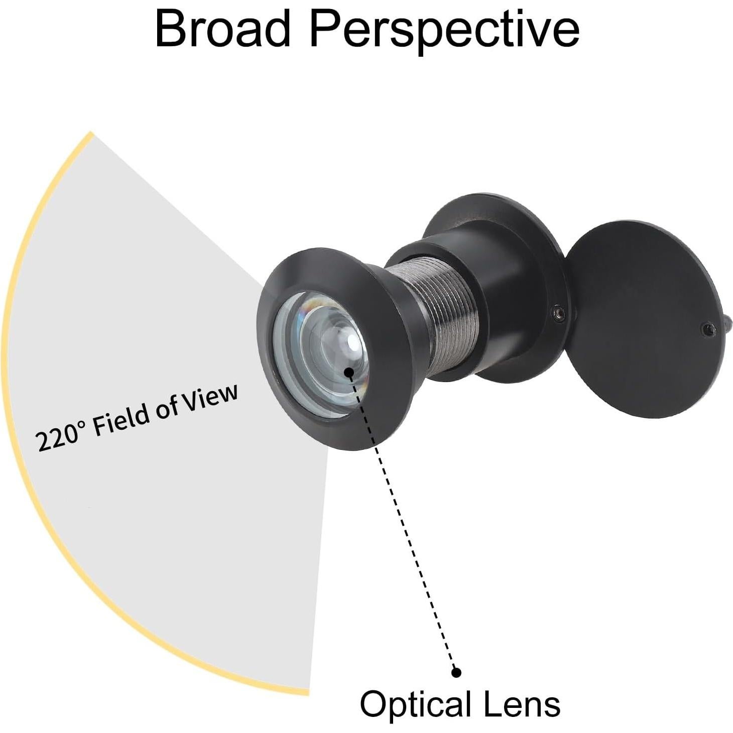 Mirilla de Puerta HOJLKLD de Latón 220° con Cubierta Privacidad