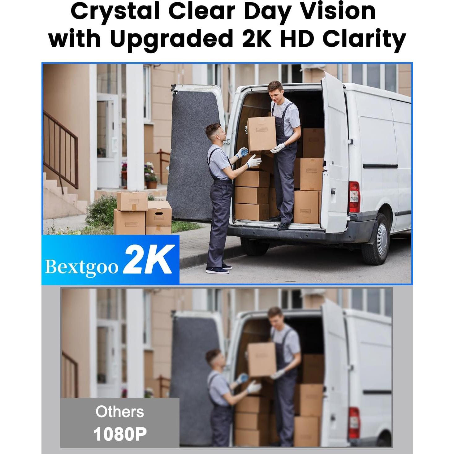 Cámara de Timbre de Puerta Bextgoo 2K con Pantalla 4.3"