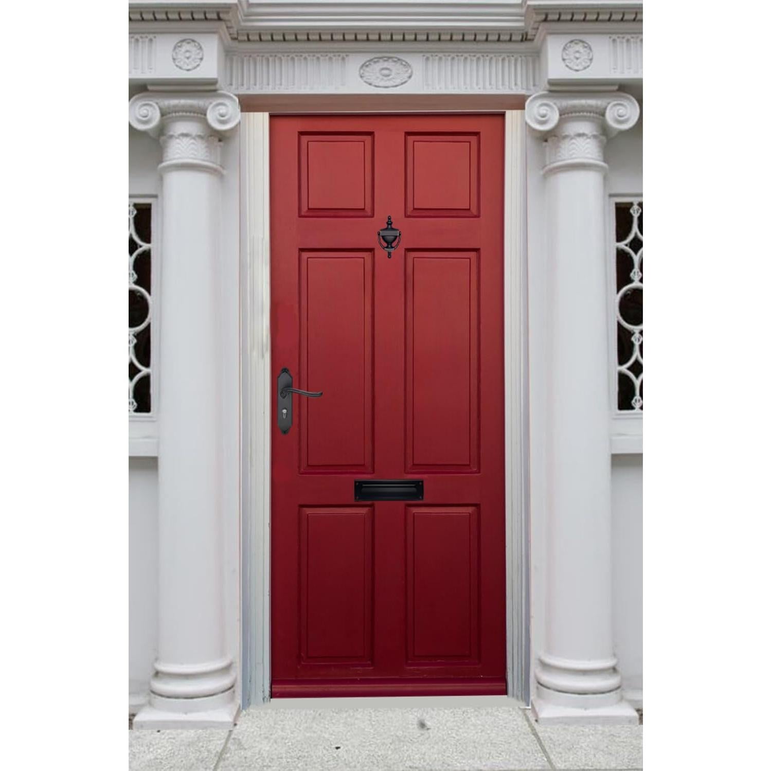 Agujero de puerta QCAA con visor 180° bronce aceitado 14 cm