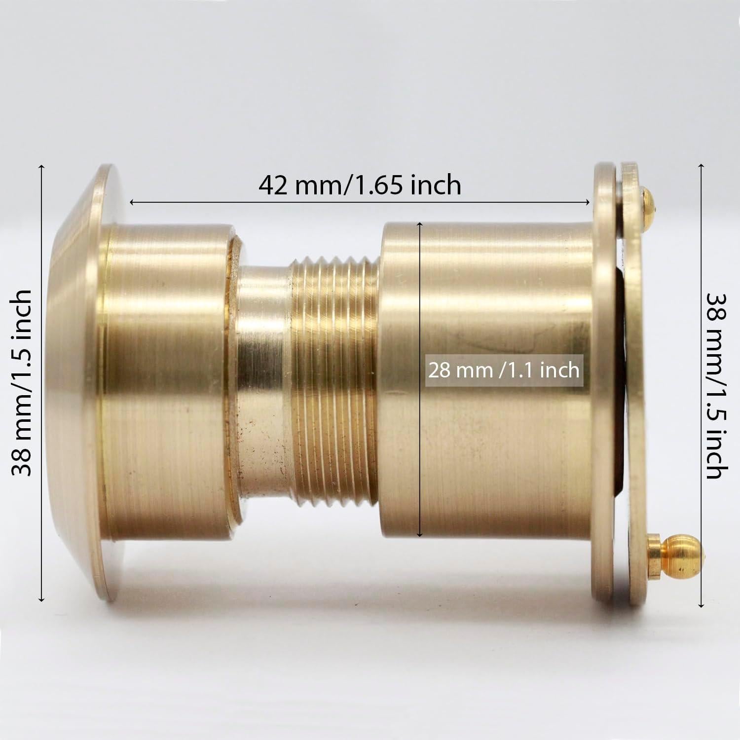 Visor de puerta de seguridad Gunagstar dorado 220° 1 paquete