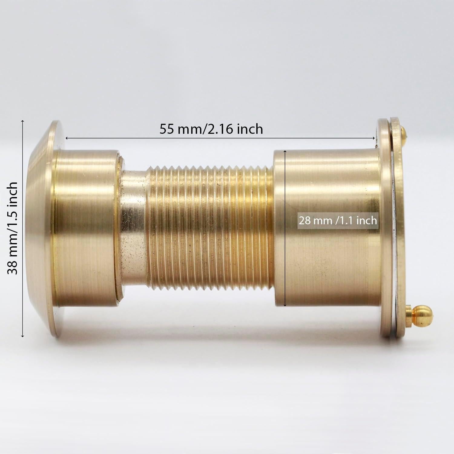 Visor de puerta de seguridad Gunagstar dorado 220° 1 paquete