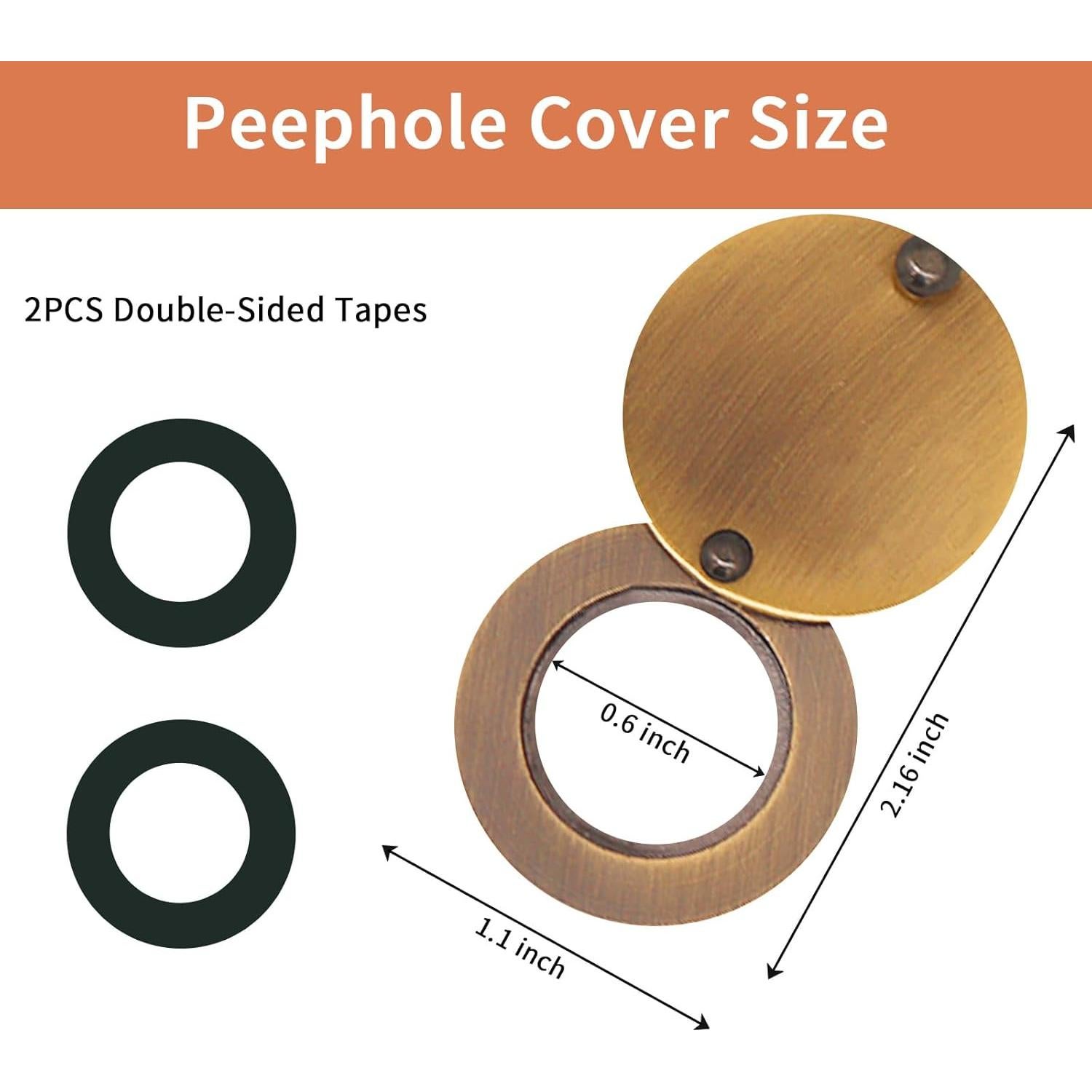 Cubierta de Mirilla de Latón HARDHAWK para Puerta - Bronce