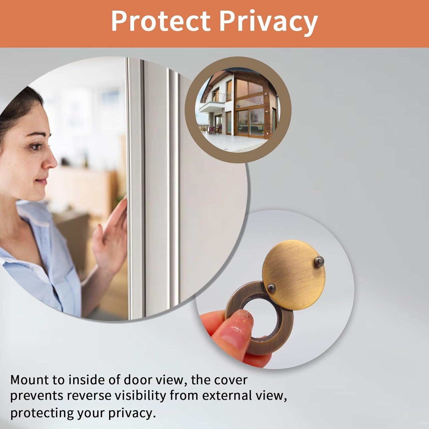 Cubierta de Mirilla de Latón HARDHAWK para Puerta - Bronce