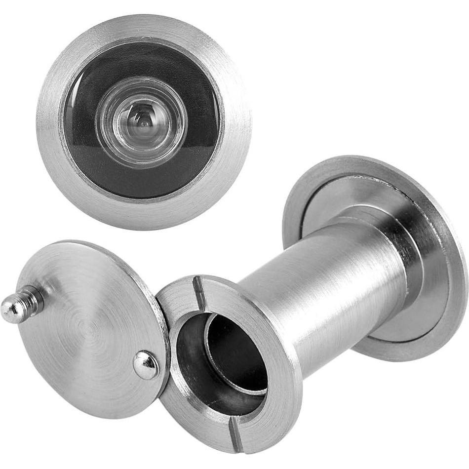Mirador de Puerta GLANICS 200° Alta Definición 2 Pack Plata
